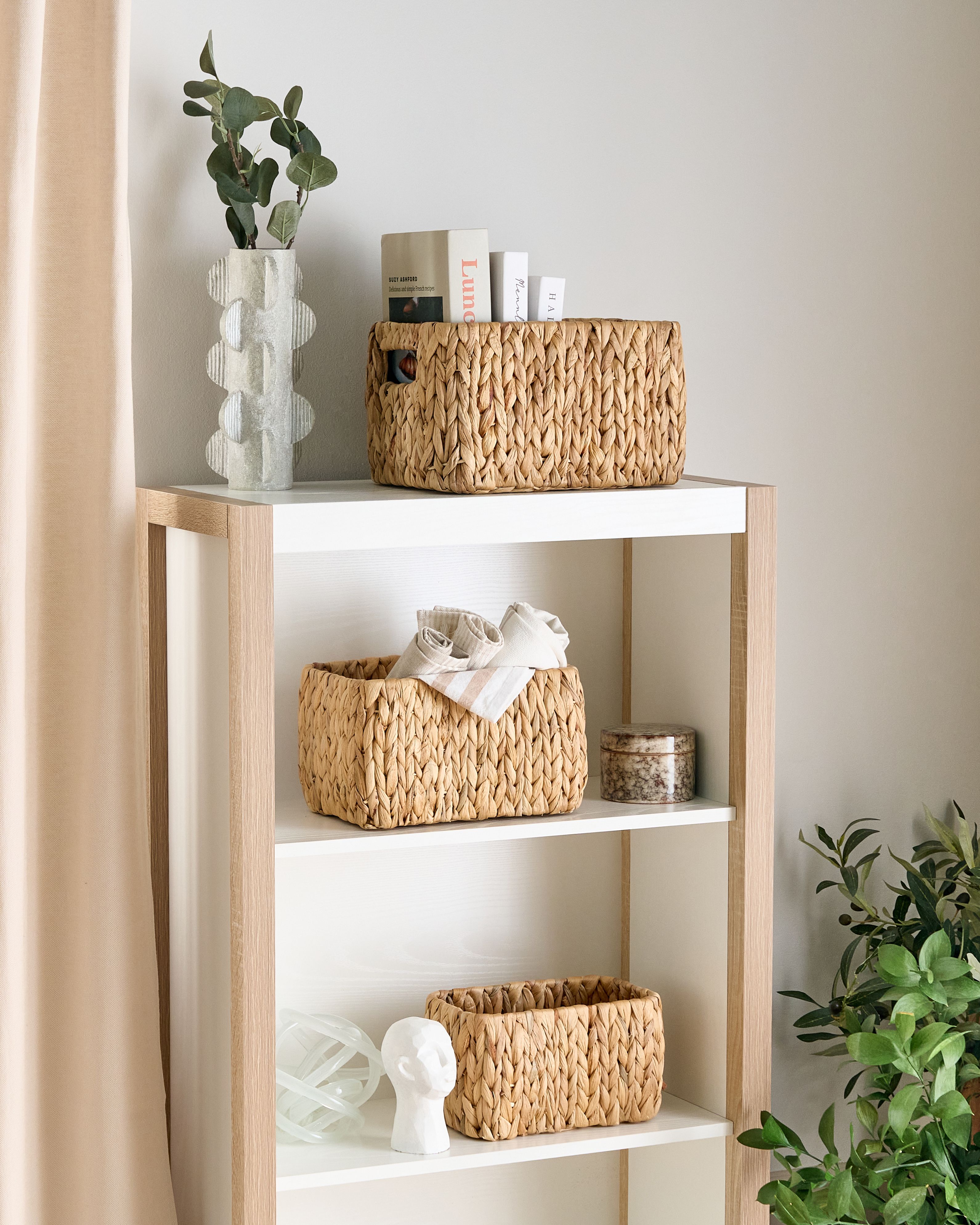 Set of 3 Baskets HANOI Wicker Natural