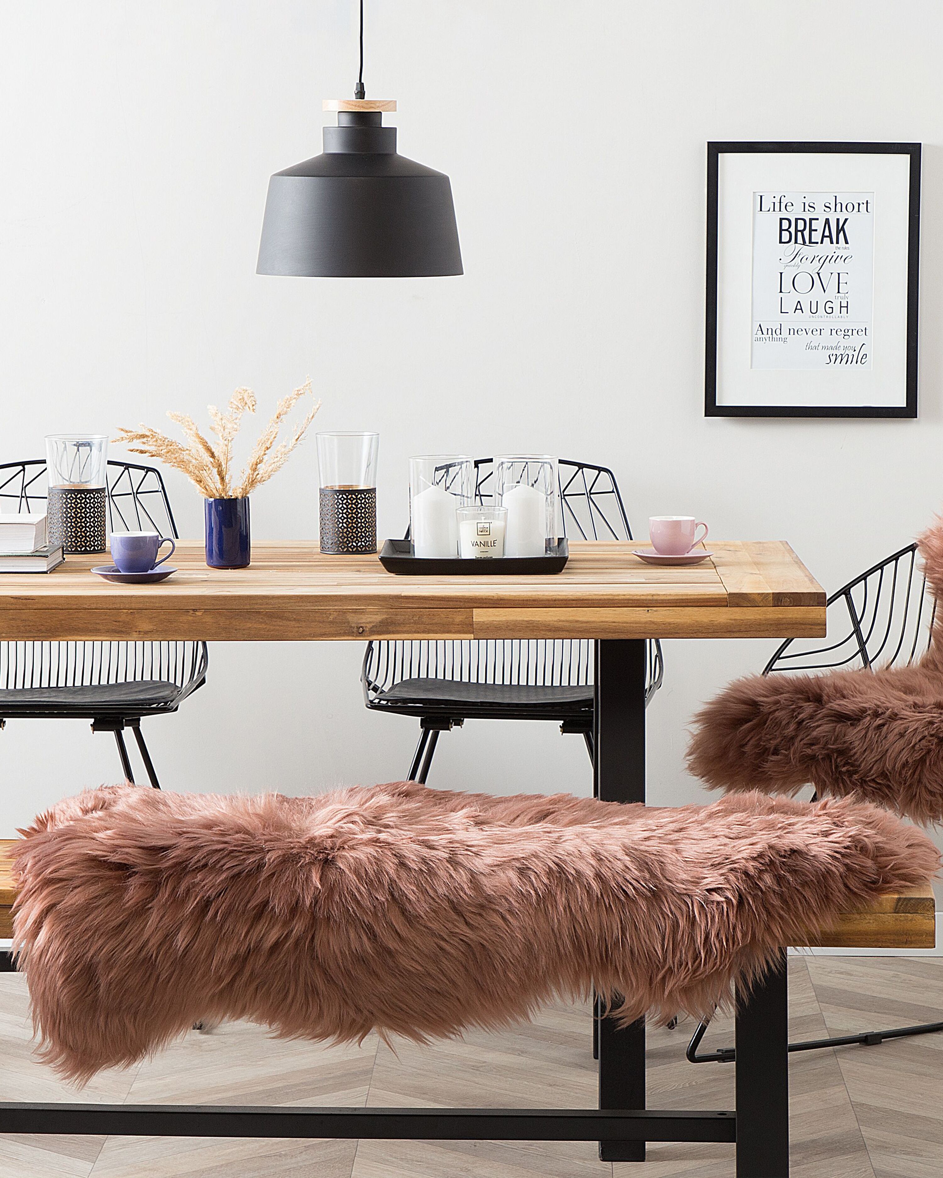 Sheepskin Rug ULURU Light Brown 65 x 110 cm