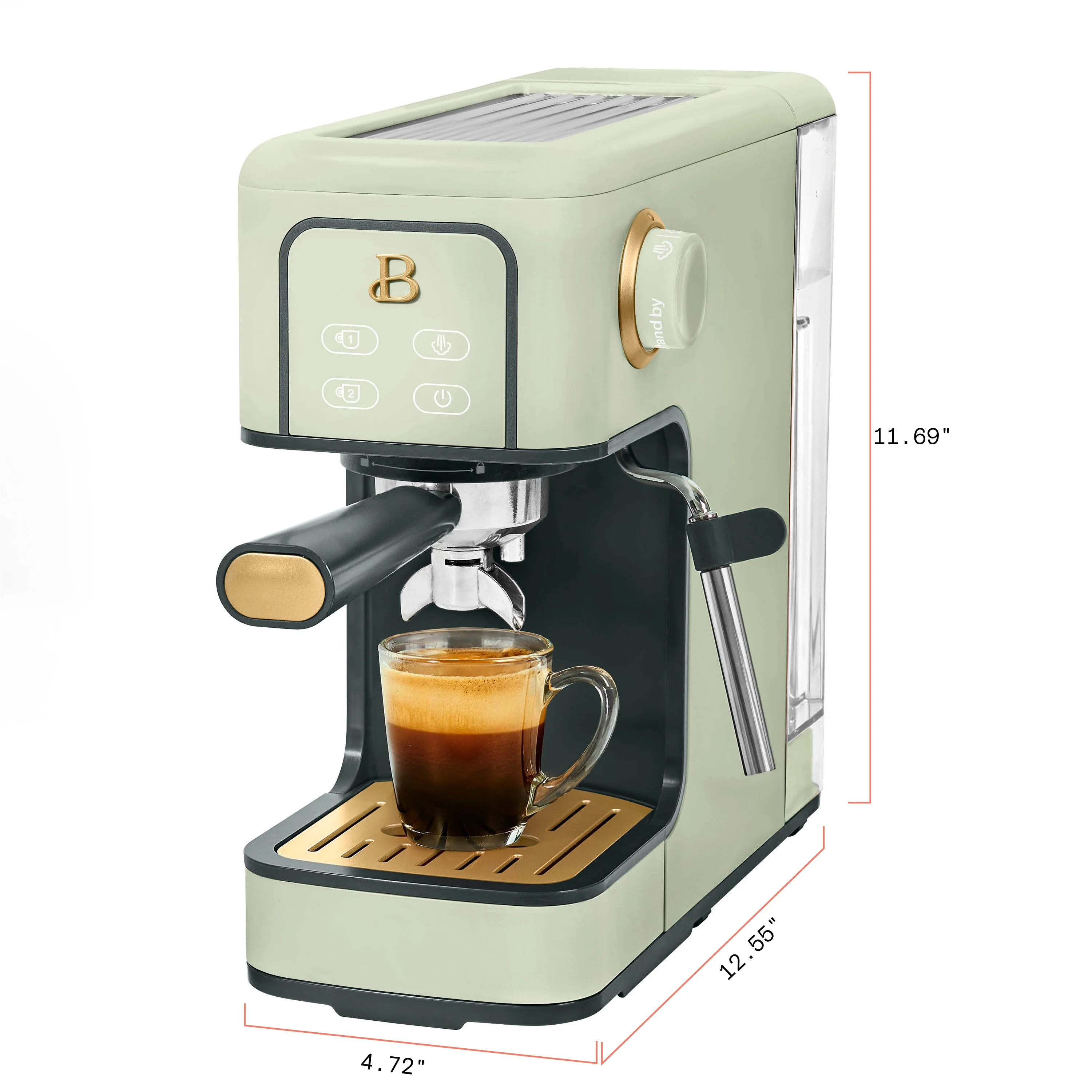 Beautiful Slim Espresso Machine with 20-Bar Pressure, Black Sesame by Drew Barrymore - Image 114