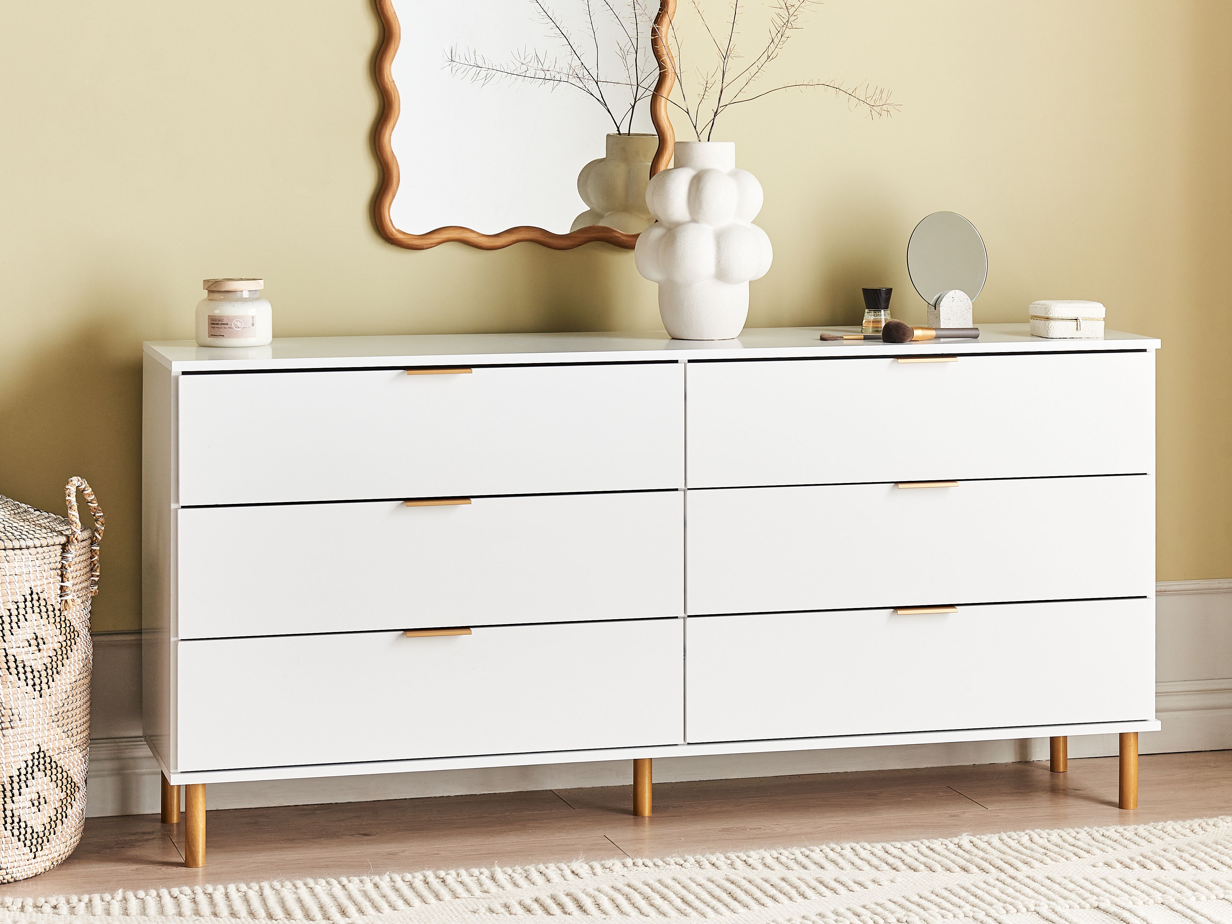 6 Drawer Chest WALPOLE White
