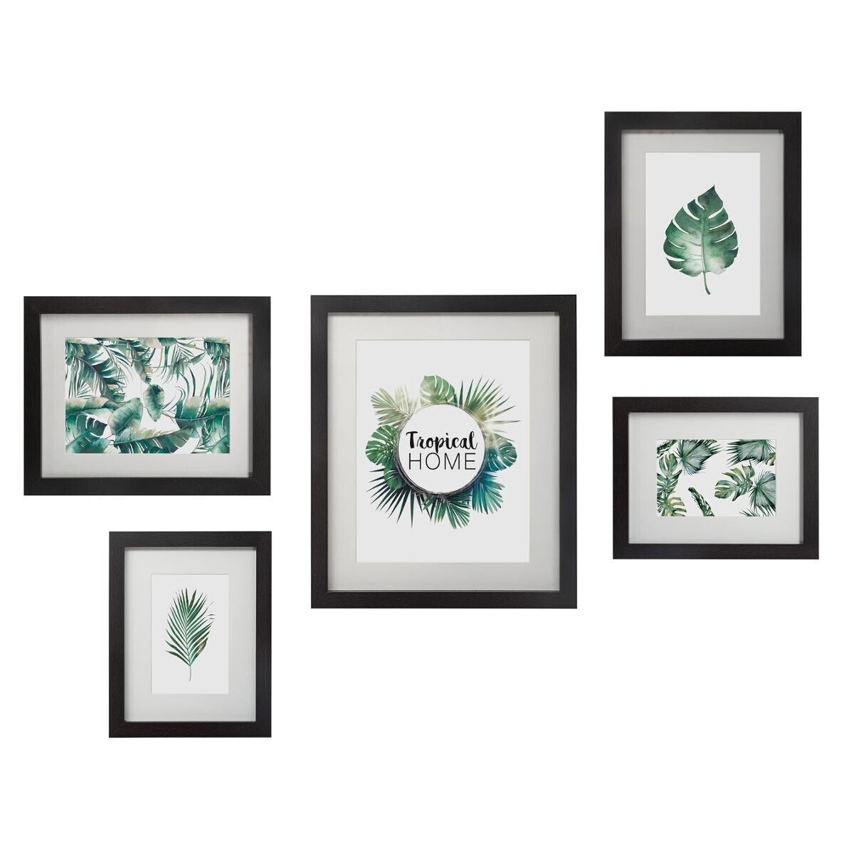 Set of 5 frames"Dina" Wood and glass