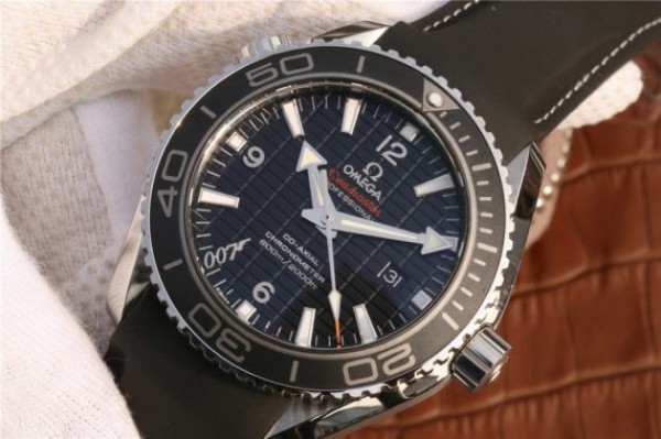Replica Omega Planet Ocean Professional Ceramic Bezel 45mm OMF 007 Rubber Strap A8501 - Elite Watch Atelier