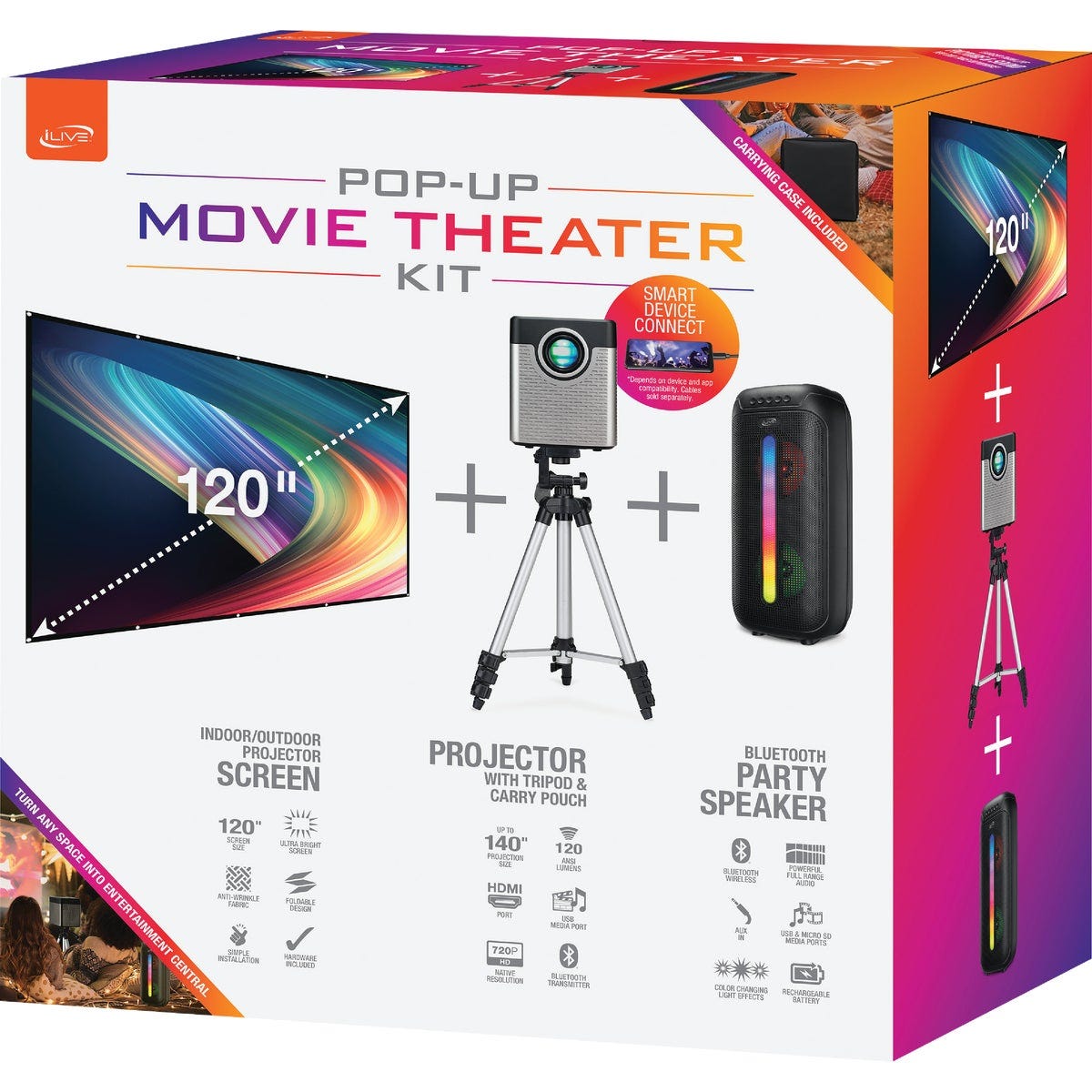 iLive Pop-Up Movie Theater Kit