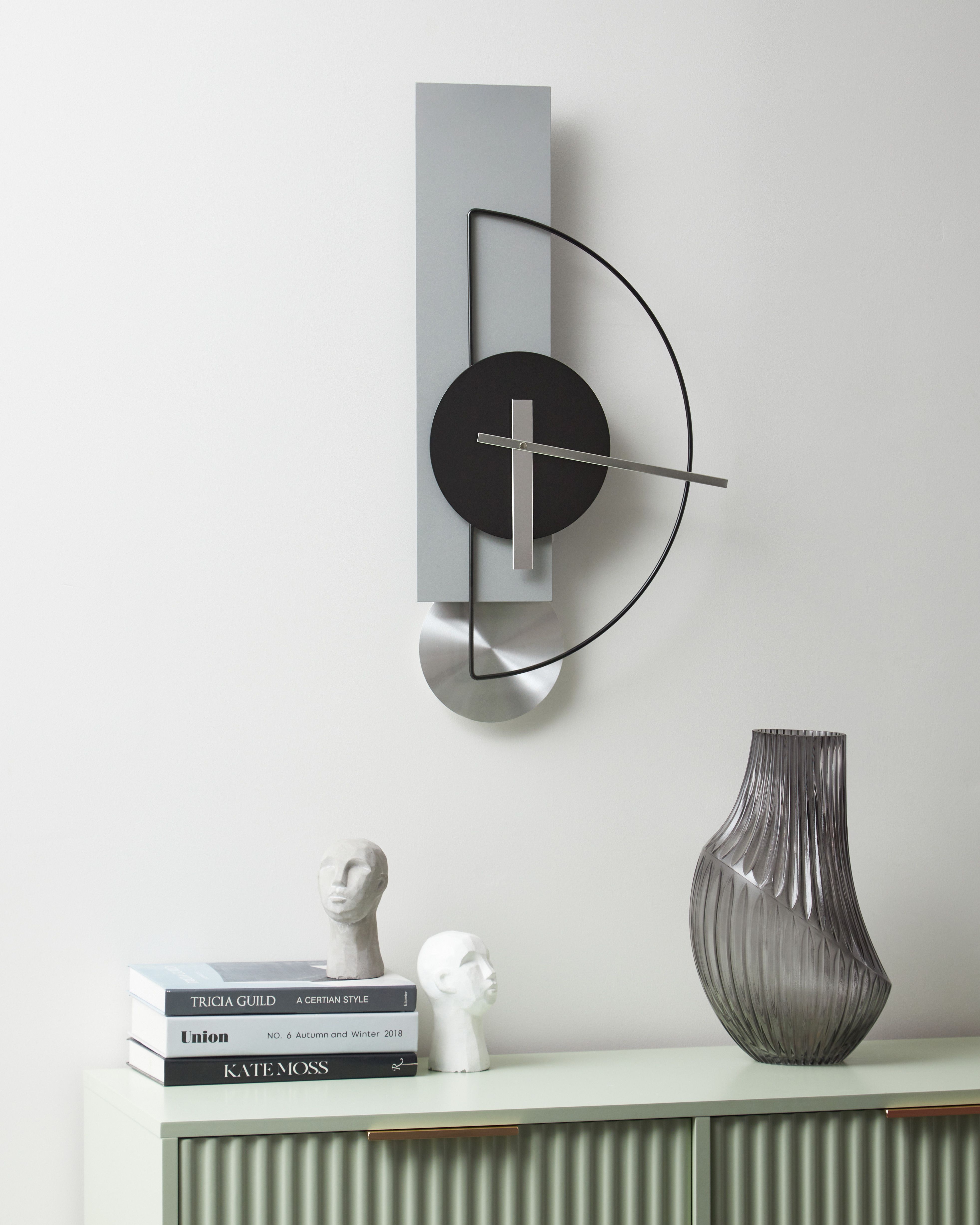 Wall Clock CEVINS 31 cm Metal Light Grey