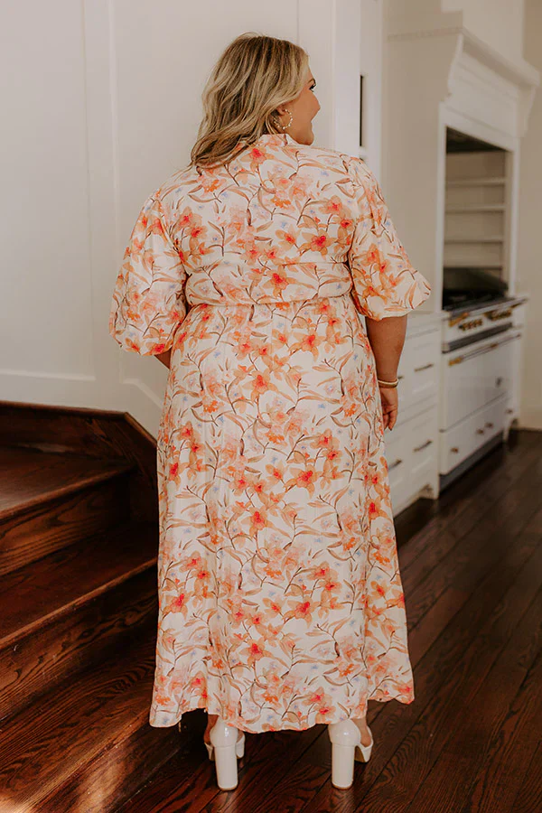 Bellini's Please Floral Midi Dress Curves