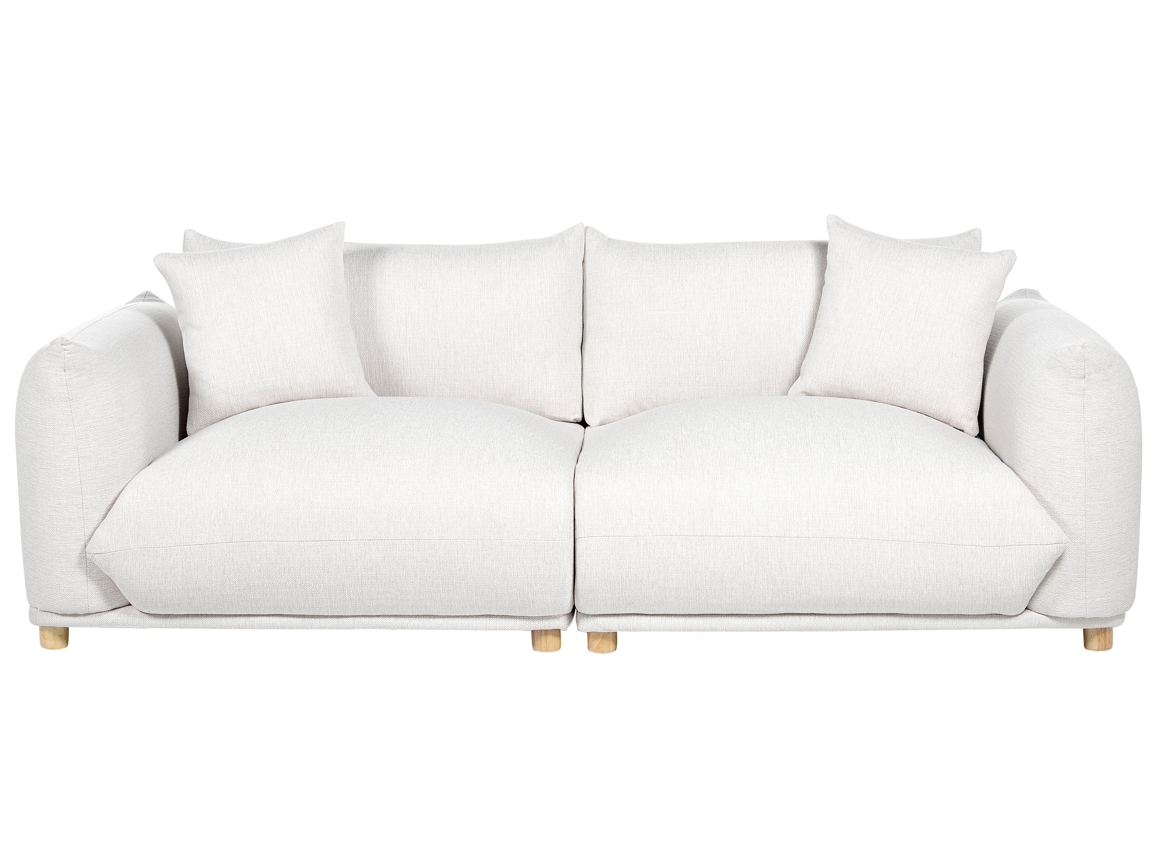 Sofa 3 Seater LUVOS Fabric Off-White