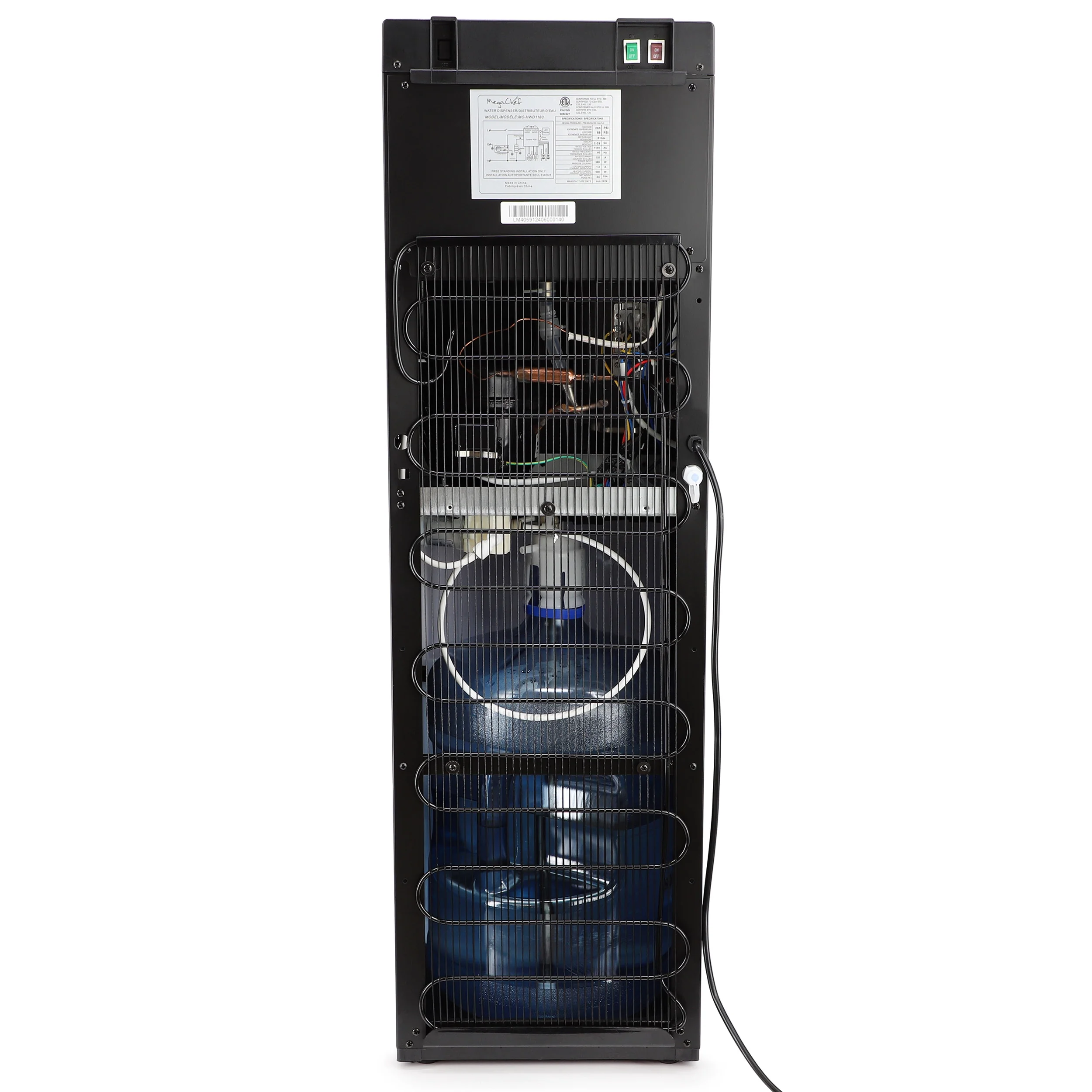 MegaChef Stainless Steel Bottom Load Hot and Cold Water Dispenser 5 Gallon Water Cooler - Image 13