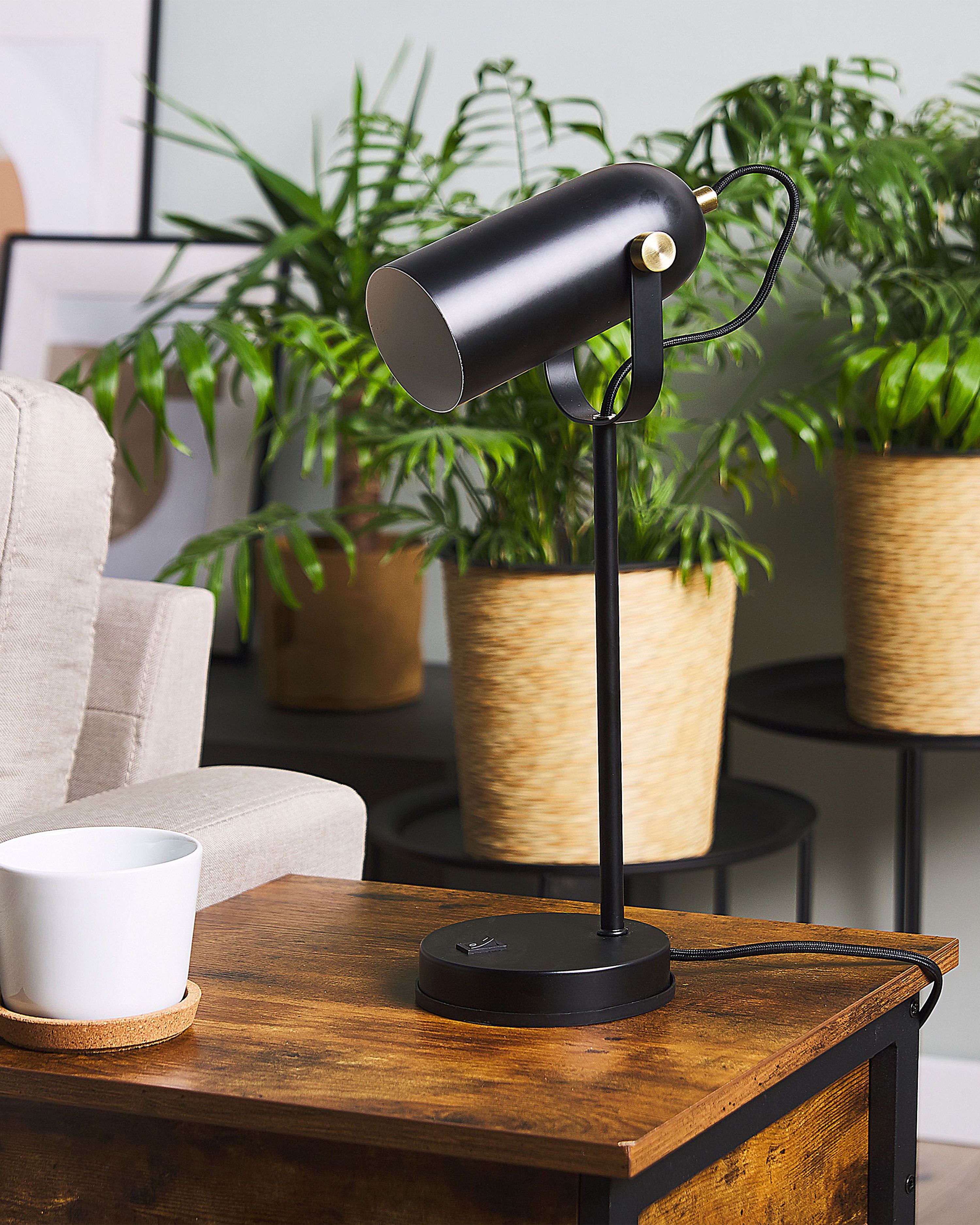 Desk Lamp TYRIA Adjustable Metal Black