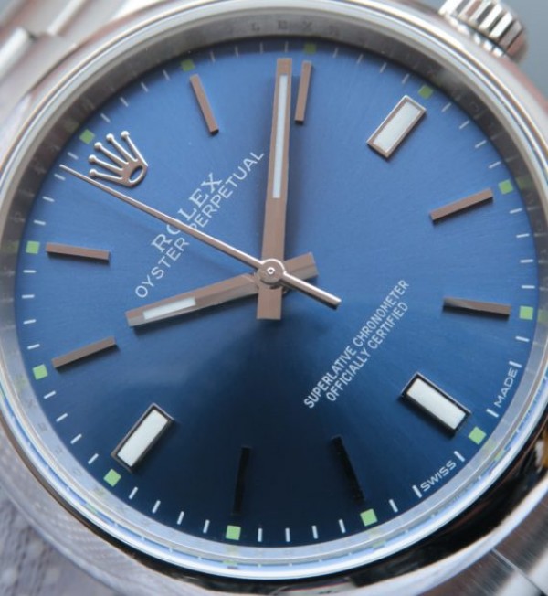Replica Rolex Oyster Perpetual 39mm 114300 Blue Dial on SS Bracelet SH3132 - Top club