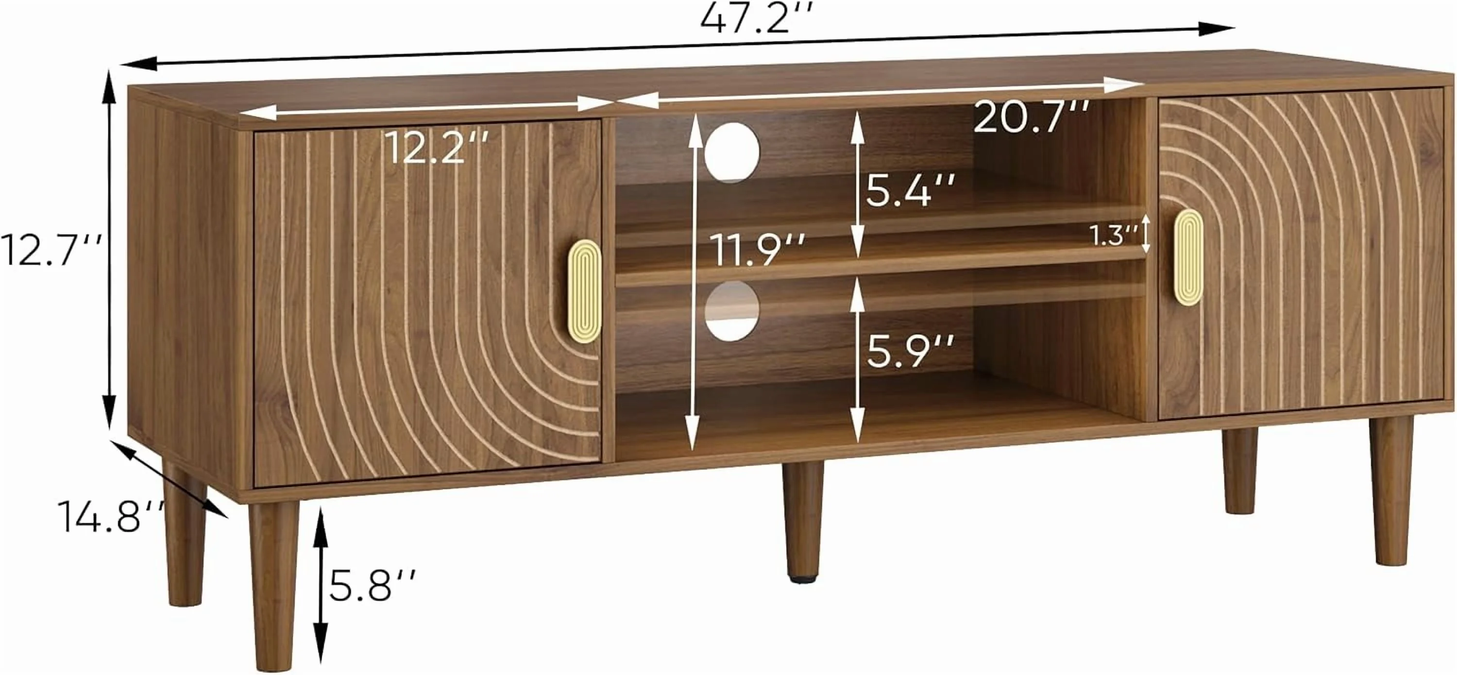 Smart FENDEE Modern TV Stand for 55