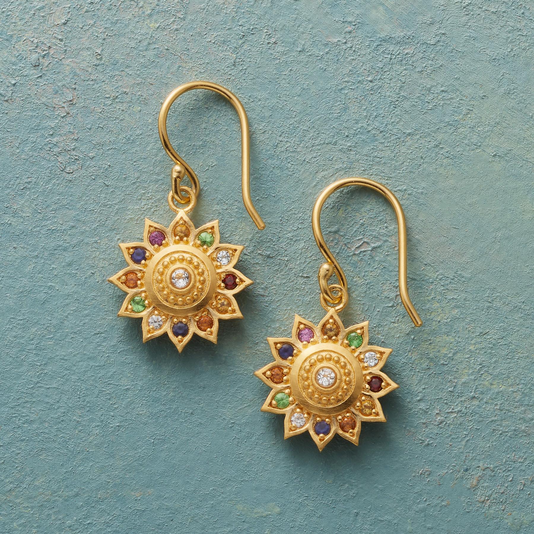 Vibrant Lotus Earrings - Sundance Clothing