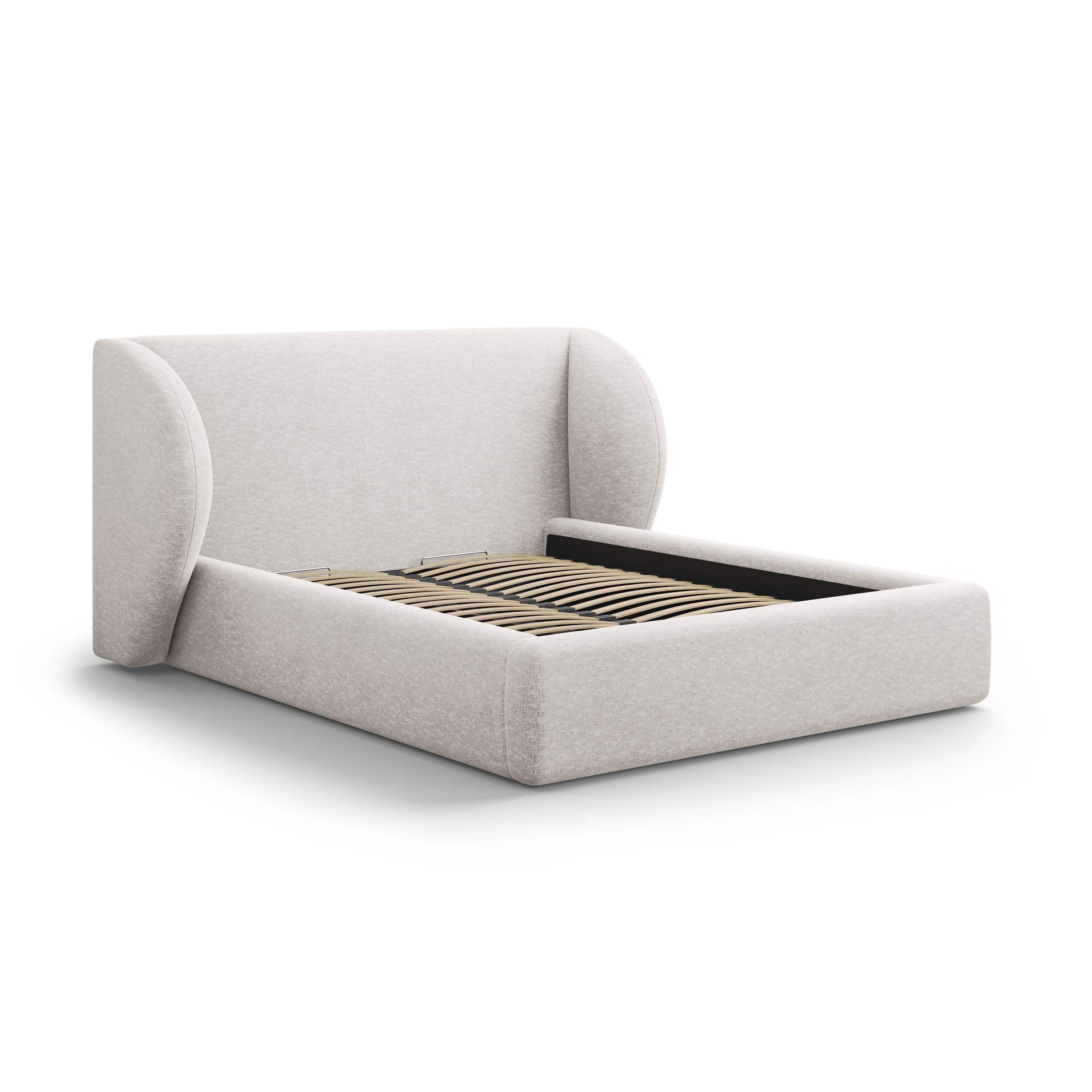 Micadoni Bedframe Miley met Opbergruimte - 180 x 200 cm - Chenille - L