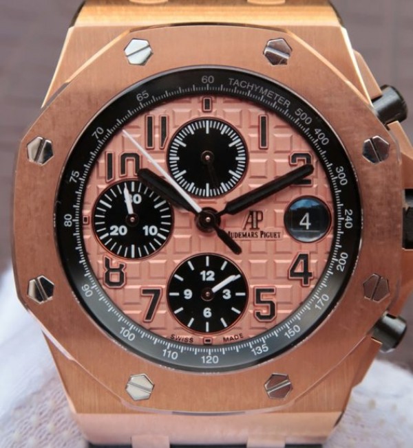 Replica Audemars Piguet JF Royal Oak Offshore 26470OR Gold Theme Leather Strap A3126 - Top club