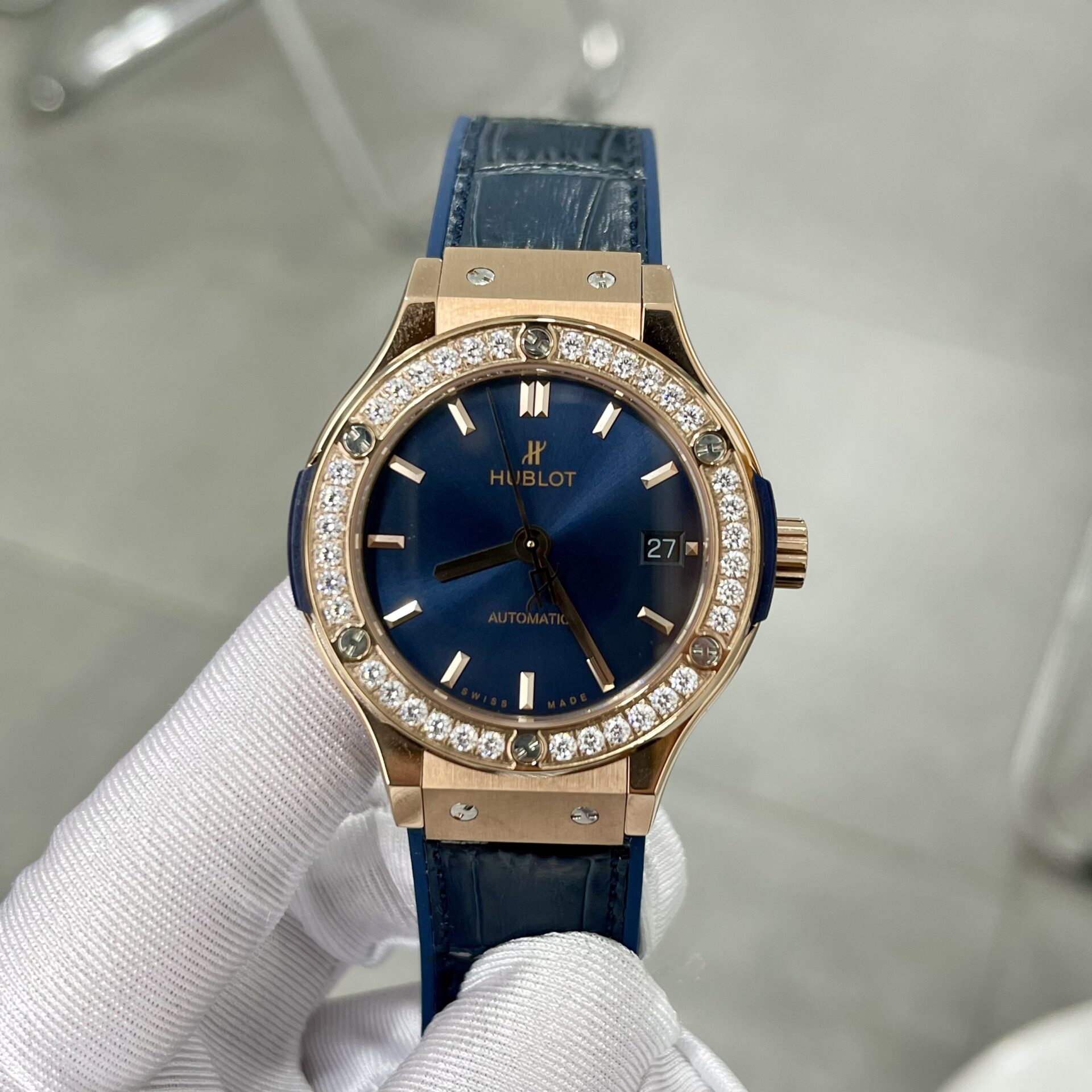 Hublot Classic Fusion King Gold Blue Replica Watch HB Factory 38mm - Top club