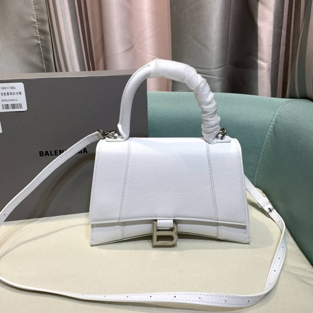 Balenciaga Hourglass Leather Top Handle Replica Bag - Replicaclubs