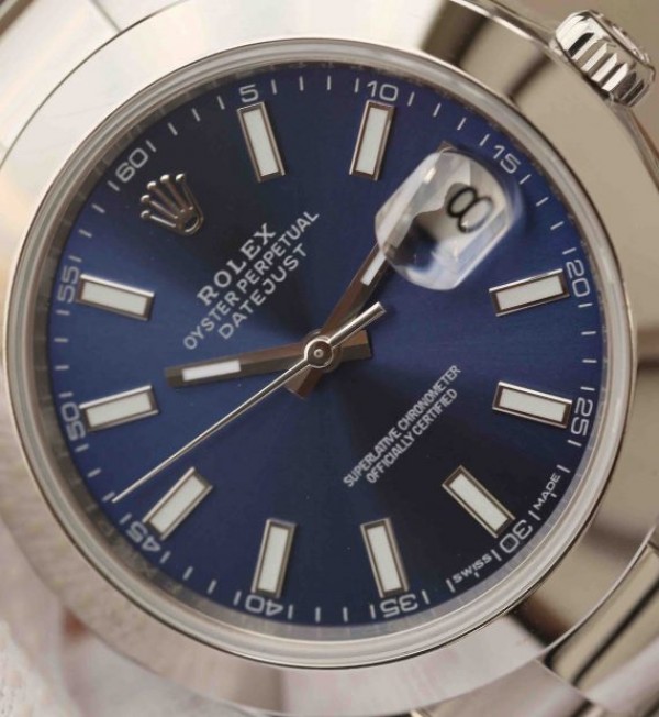 Replica Rolex DateJust 41mm SS 116200 Polished Bezel Blue Dial 904L SS Bracelet SA3235 - Elite Watch Atelier