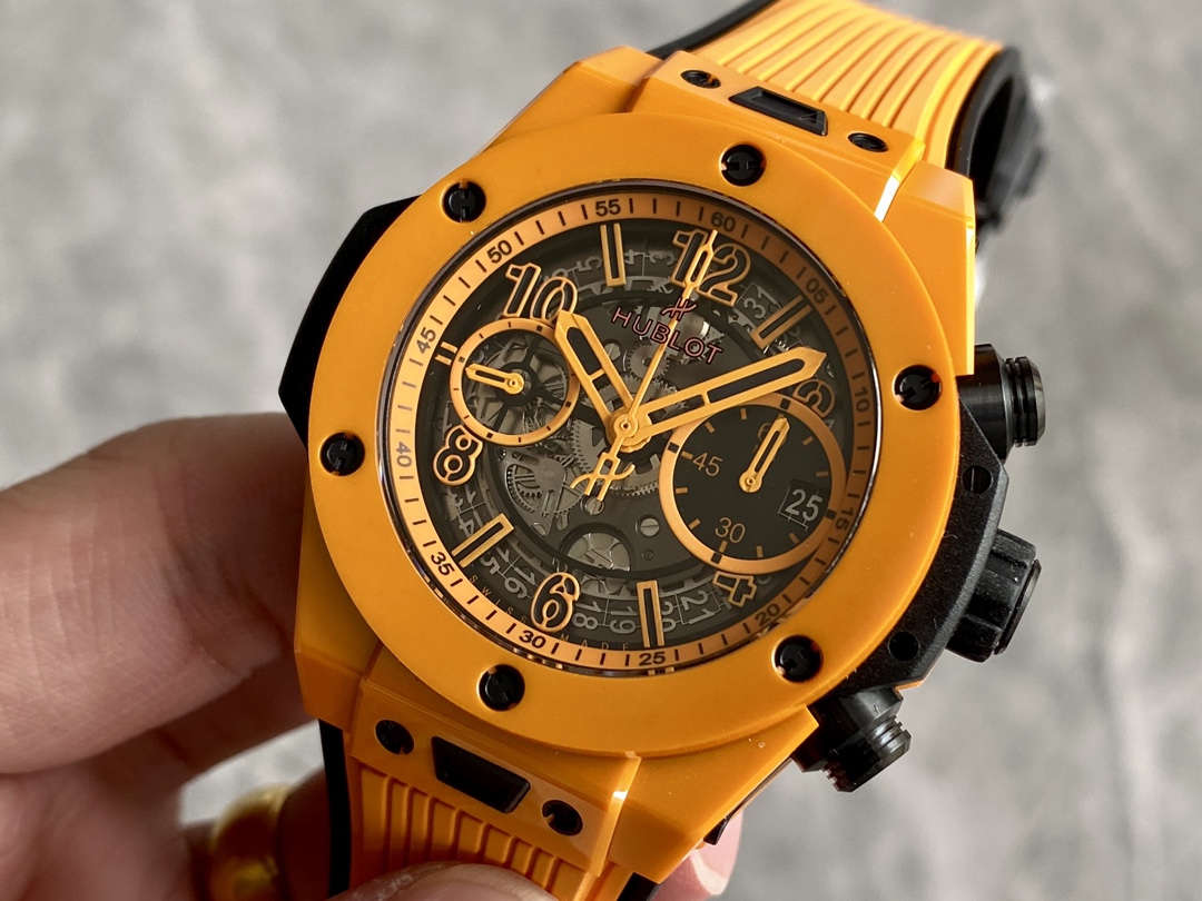 Hubot Big Bang Unico Orange Ceramic Best Replica Watch BBF Factory 42mm - Elite Watch Atelier
