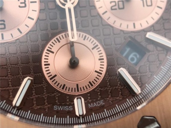 Replica Audemars Piguet Royal Oak Chronograph RG JHF Brown/RG Dial RG Bracelet A7750 - Top club