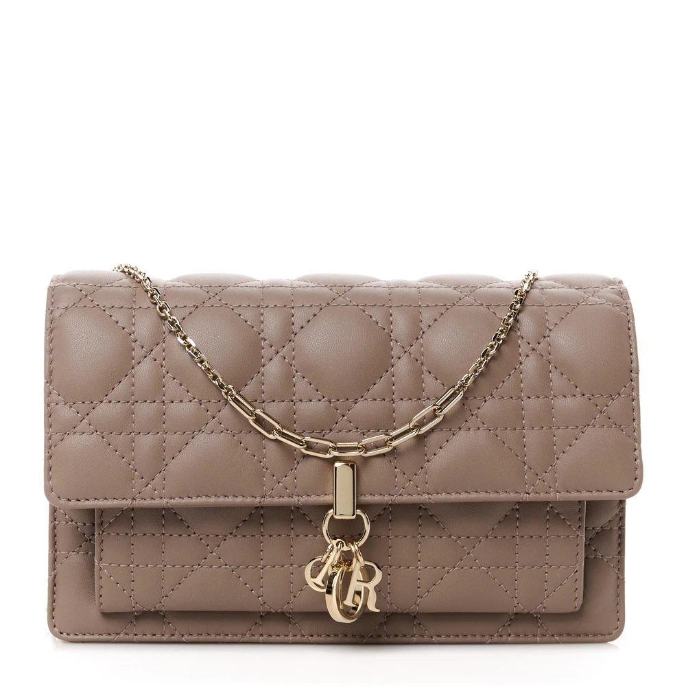 Shop Dior Warm Taupe Cannage Replica Handbags – Mirror Quality