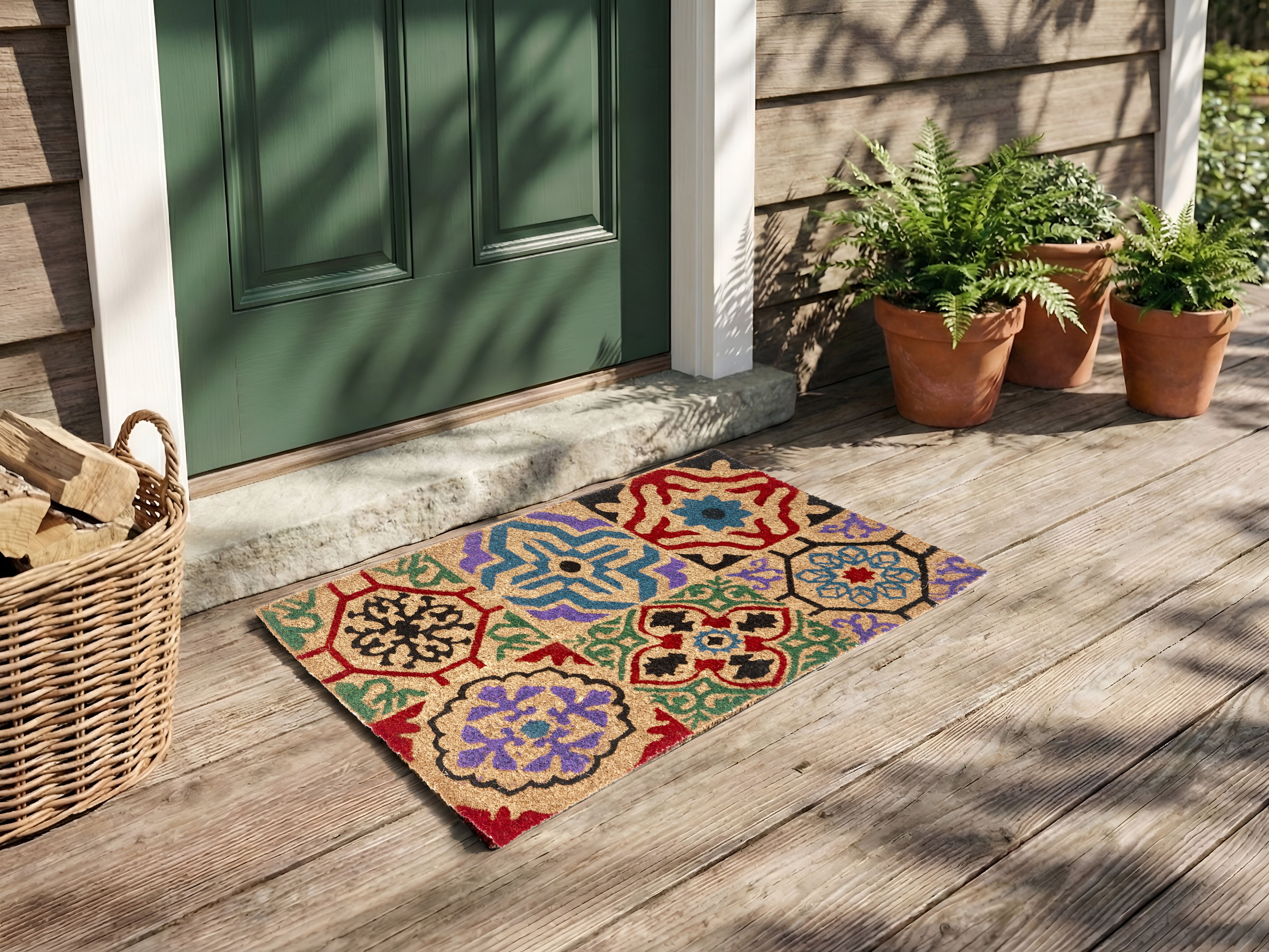 Doormat NAUKATI Multicolour 50 x 80 cm Coir