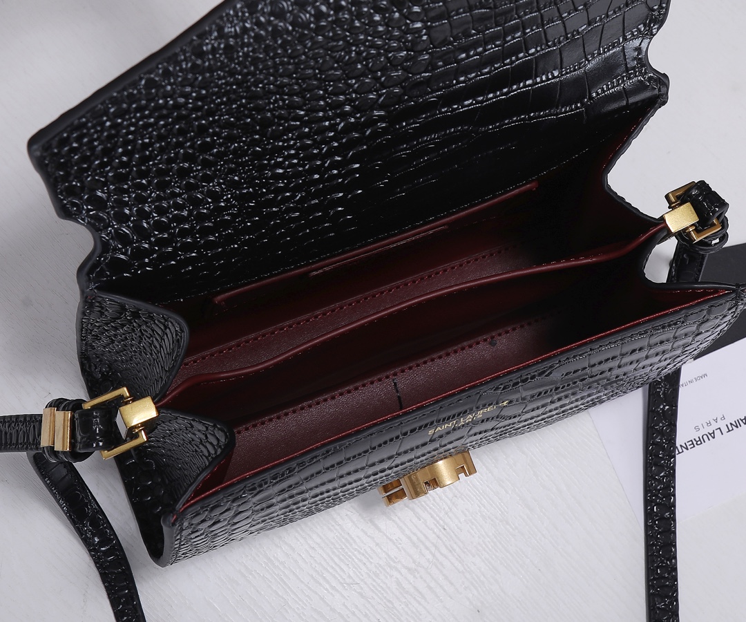 Replica Ysl Cassandra Crocodile Leather Mini Top Handle Bag1:1High-quality replica