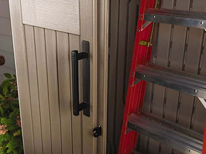 Rubbermaid Outdoor Storage Shed, 52 Cu. Ft., Weather-Resistant, Lockable Doors - Image 6 Rubbermaid Outdoor Storage Shed, 52 Cu. Ft., Weather-Resistant, Lockable Doors - Image 6