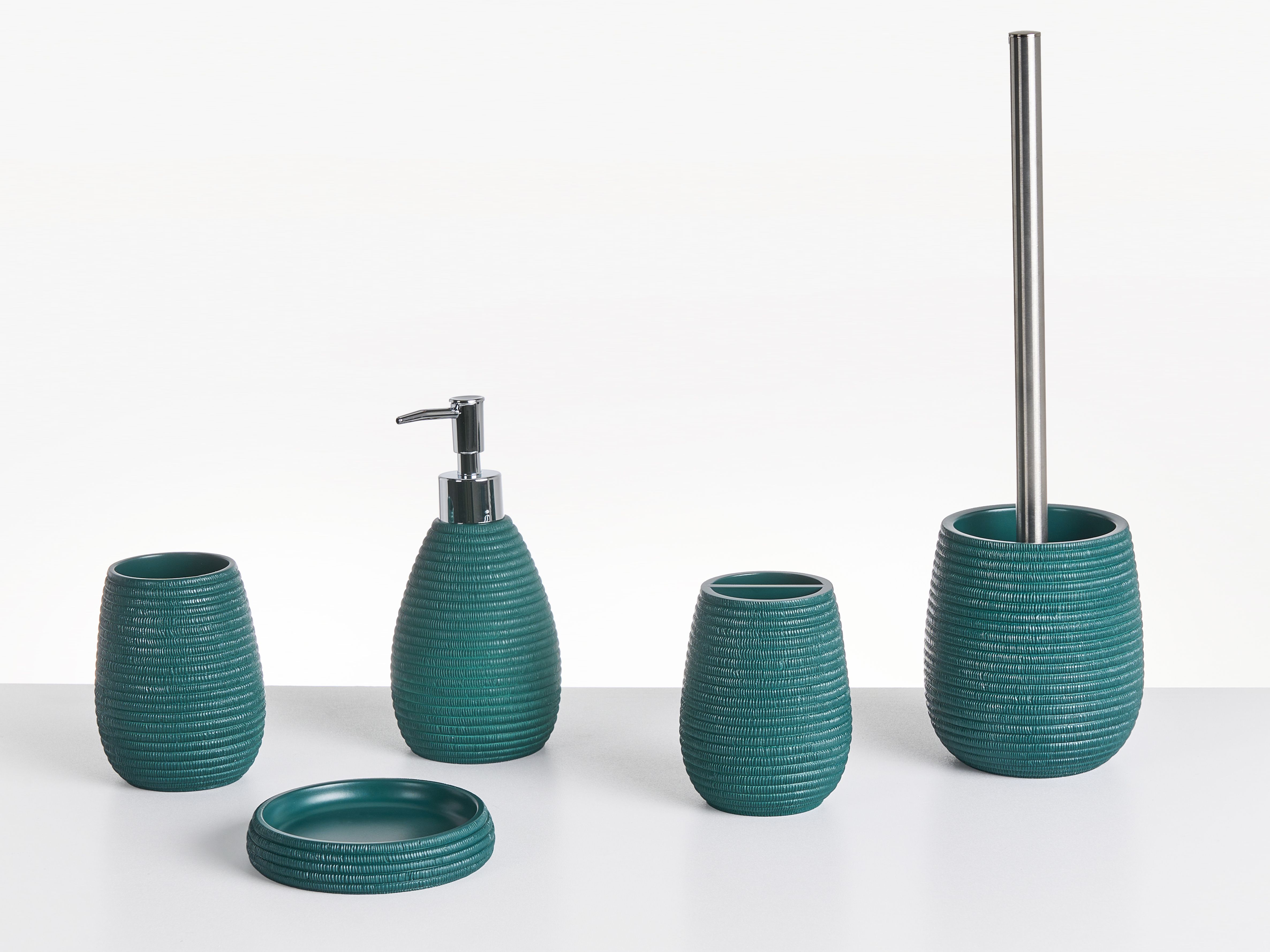 5-Piece Bathroom Accessories Set QUILCA Teal