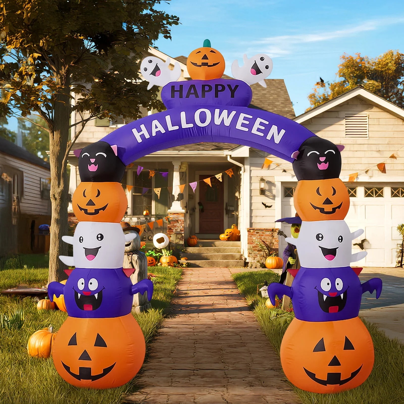 GVDV 8 FT Halloween Inflatables Archway Outdoor Decorations for Front Yard Lawn Garden Decor - Image 5 GVDV 8 FT Halloween Inflatables Archway Outdoor Decorations for Front Yard Lawn Garden Decor - Image 5