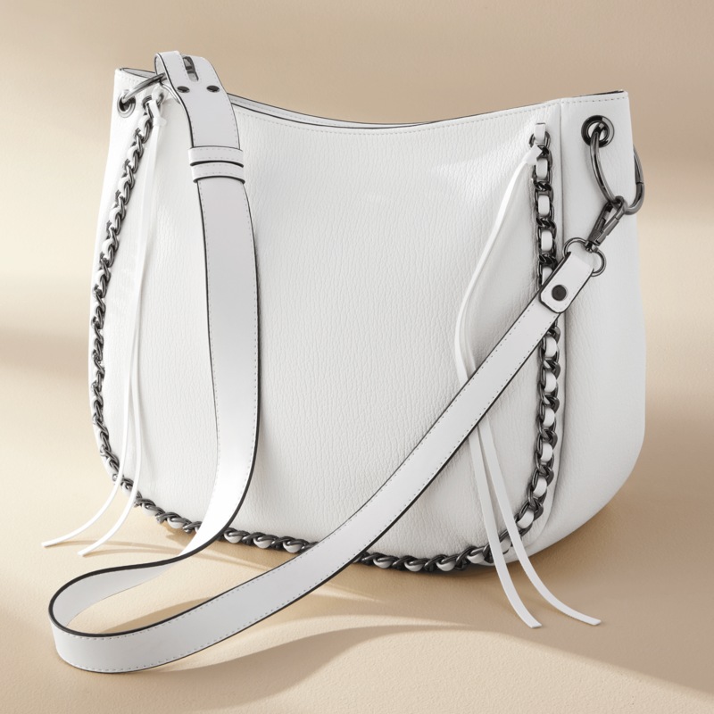 Justine Women's Hobo Bag with Chain Tassel Detail - MIDNIGHT VELVET CATALOG