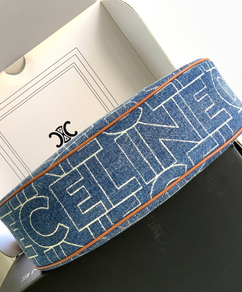 Celine Ava Bag In Denim With Celine All-Over Print Blue1:1High-quality replica