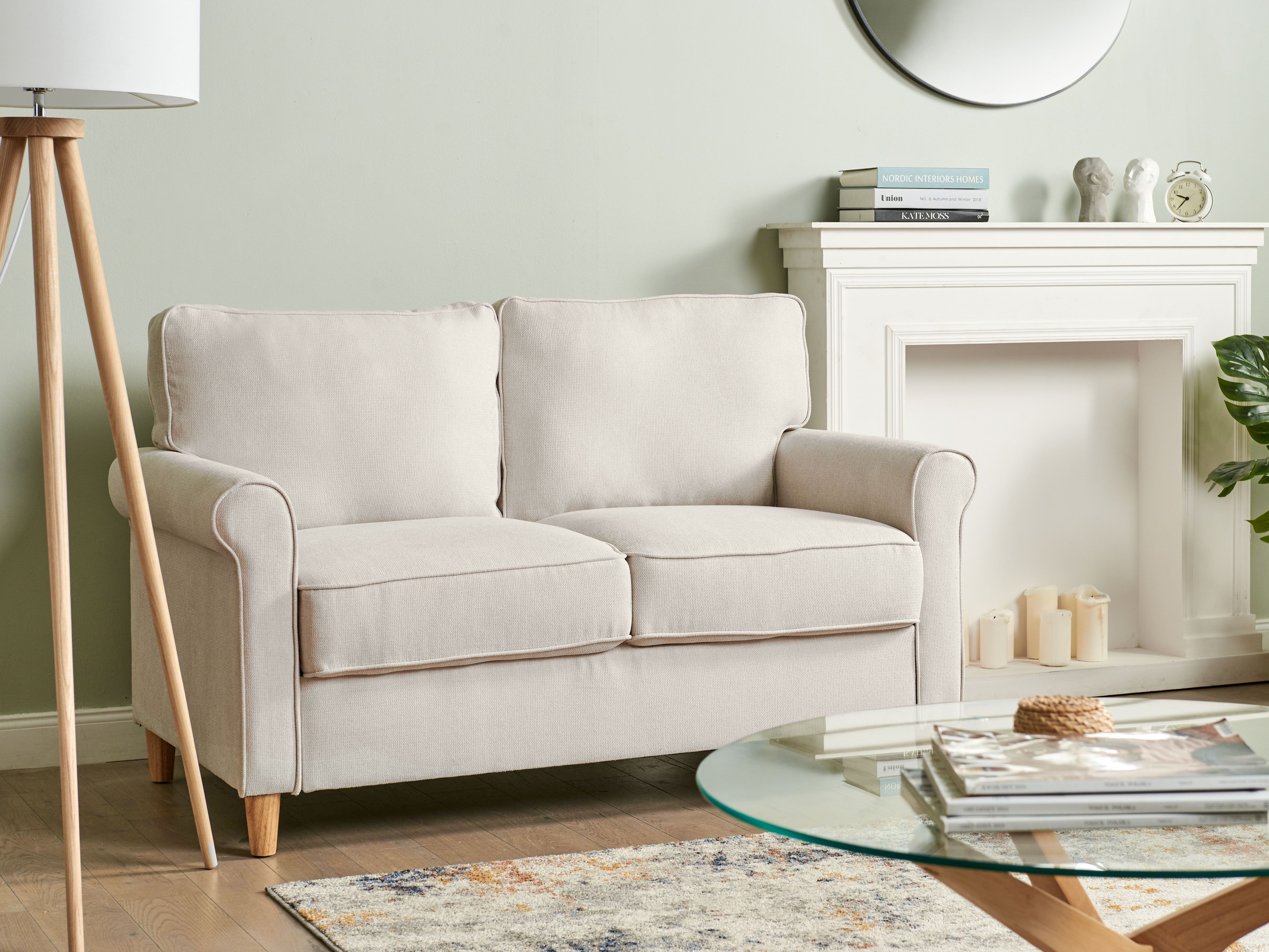Sofa 2 Seater RONNEBY Fabric Beige