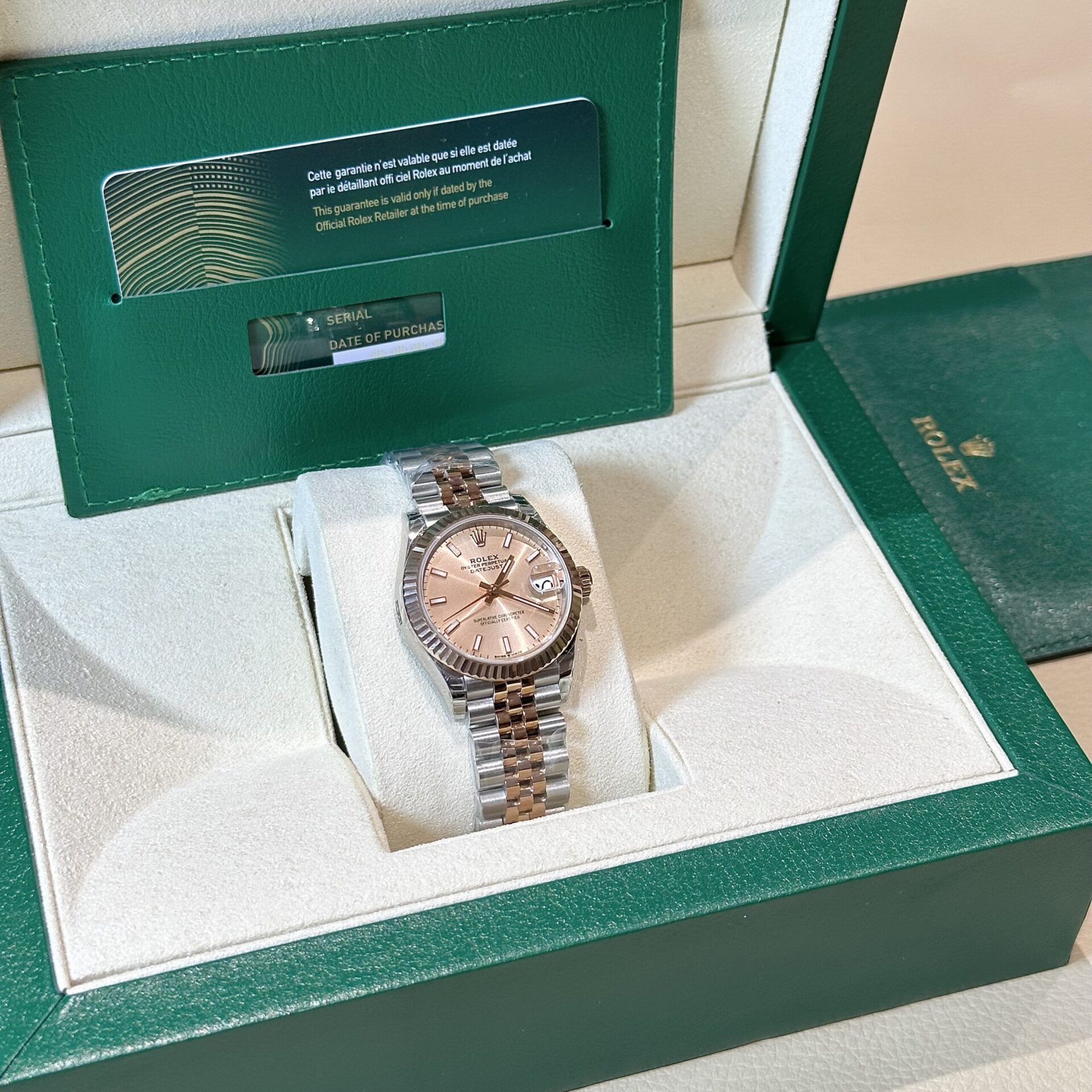 Rolex Replica Watch DateJust Women s Pink Dial Luminous Numbers EW Factory 31mm - Top club