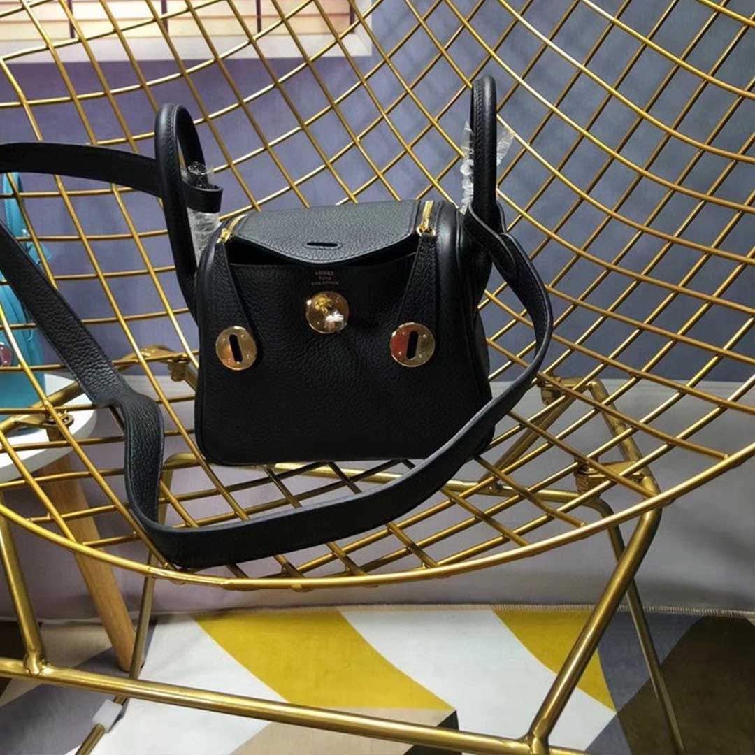 Replica Hermes Aaa-Lindy Mini Bag H079086Ck37 Black/Red/Grey1:1High-quality replica