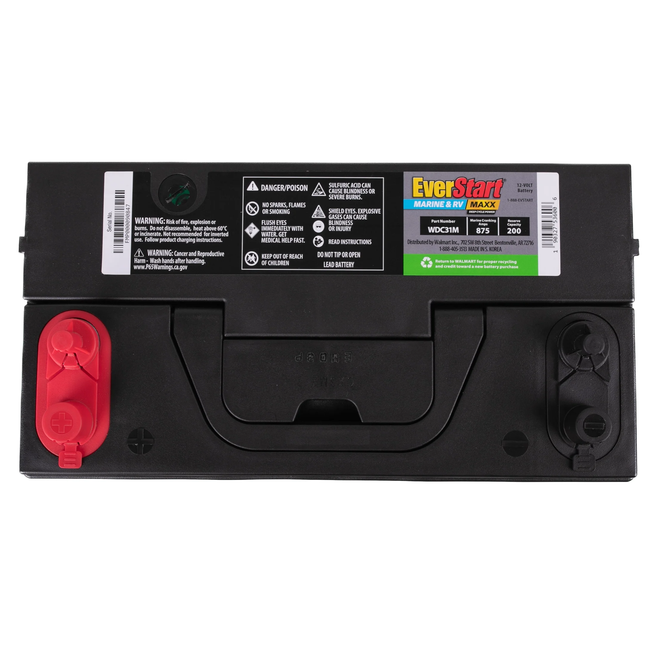 EverStart Maxx Lead Acid Marine & RV Deep Cycle Battery, Group Size 29DC - 12 Volt - 845 Marine Cranking Amps - Image 7