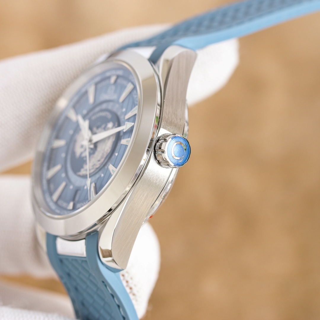 Seamaster Aqua Terra 150M 43 mm, steel on rubber strap(1:1 replica) - Top club