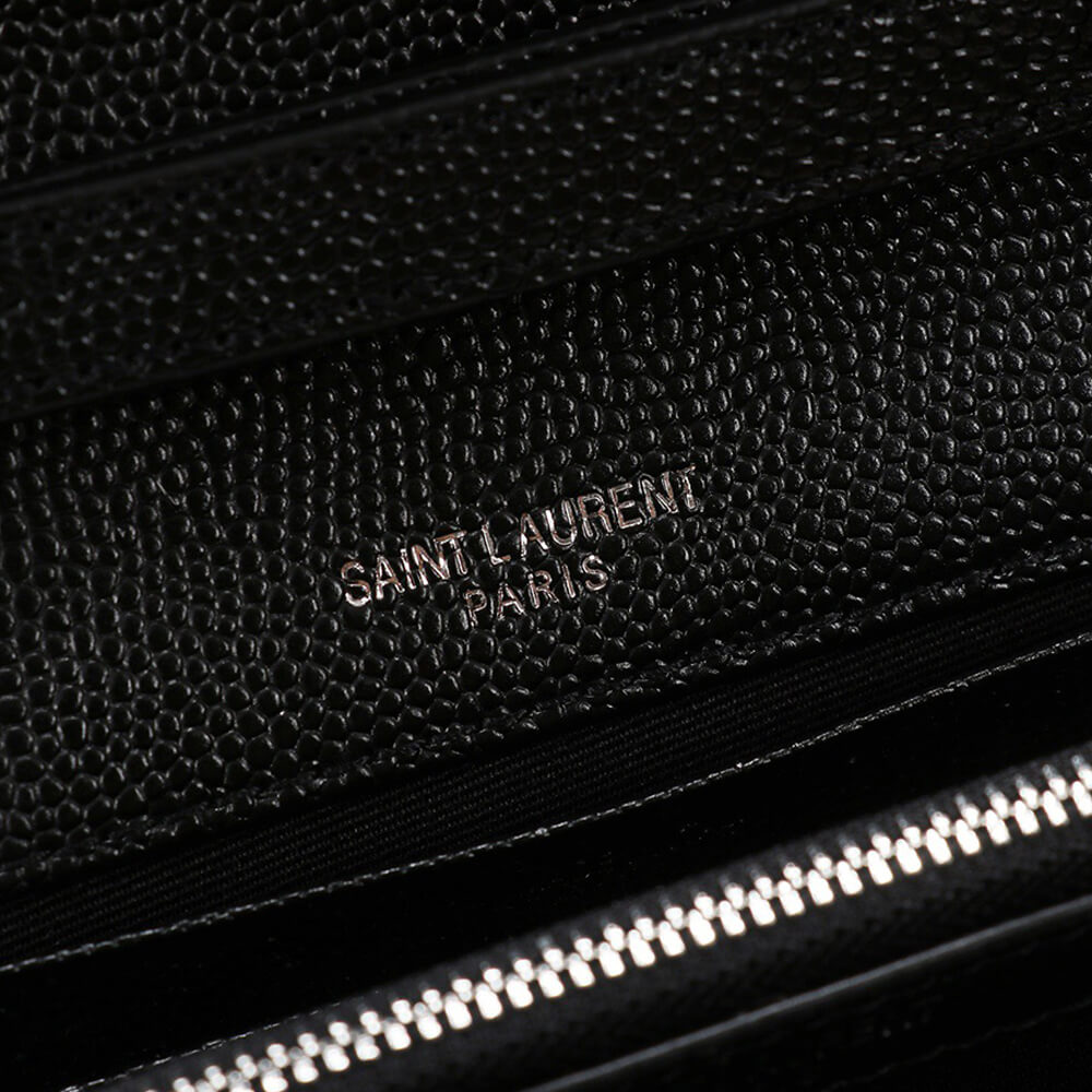 Saint Laurent Chain-strap YSL-plaque grained-leather wallet Bag1:1High-quality replica