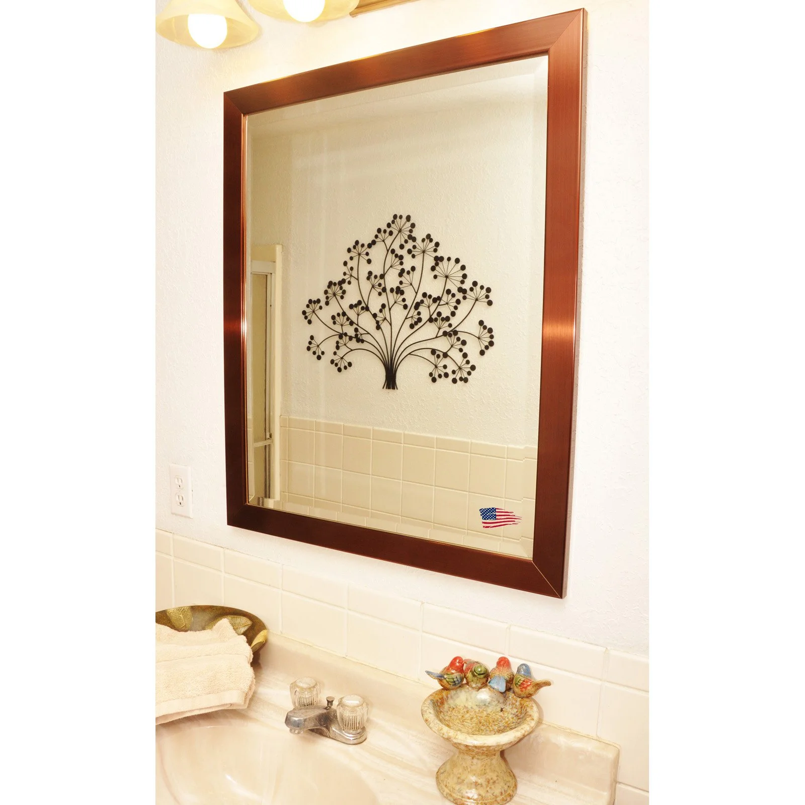Rayne Shiny Bronze Wall Mirror