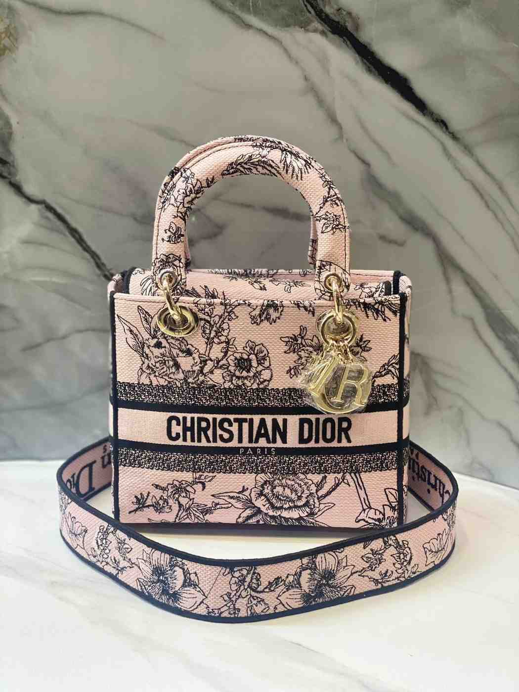 Christian Dior Lady D-Lite Embroidered Bag