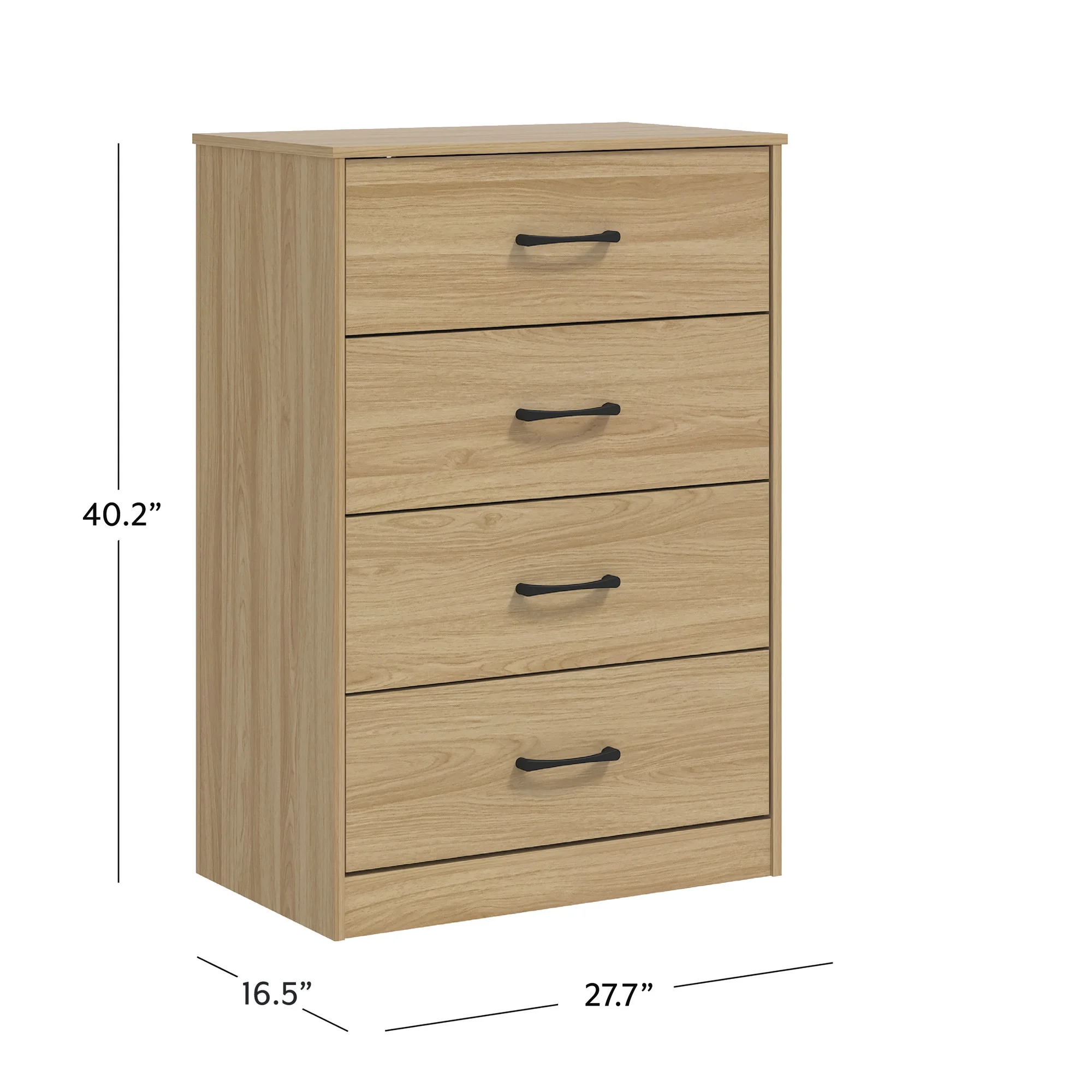 Mainstays Ardent 4 Drawer Dresser, Euro Oak - Image 2