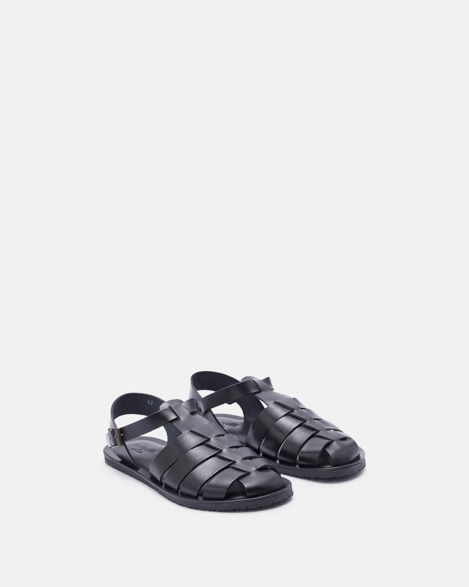 SANDALES NORI - En cuir noir