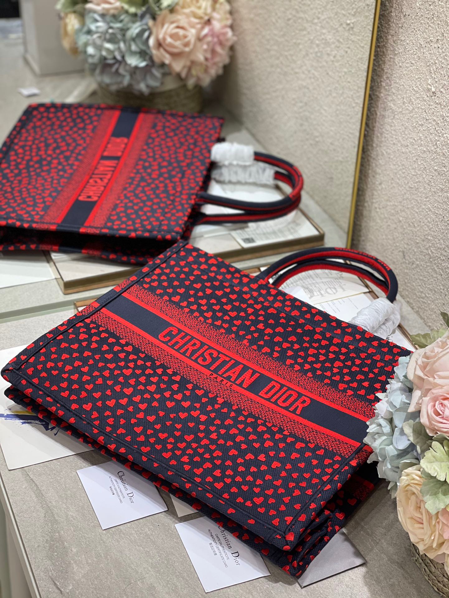 Christian Dior Large Dior Book Tote Crimson Multicolor, For Women, Women’s Handbags 16.5in/42cm CD1:1High-quality replica