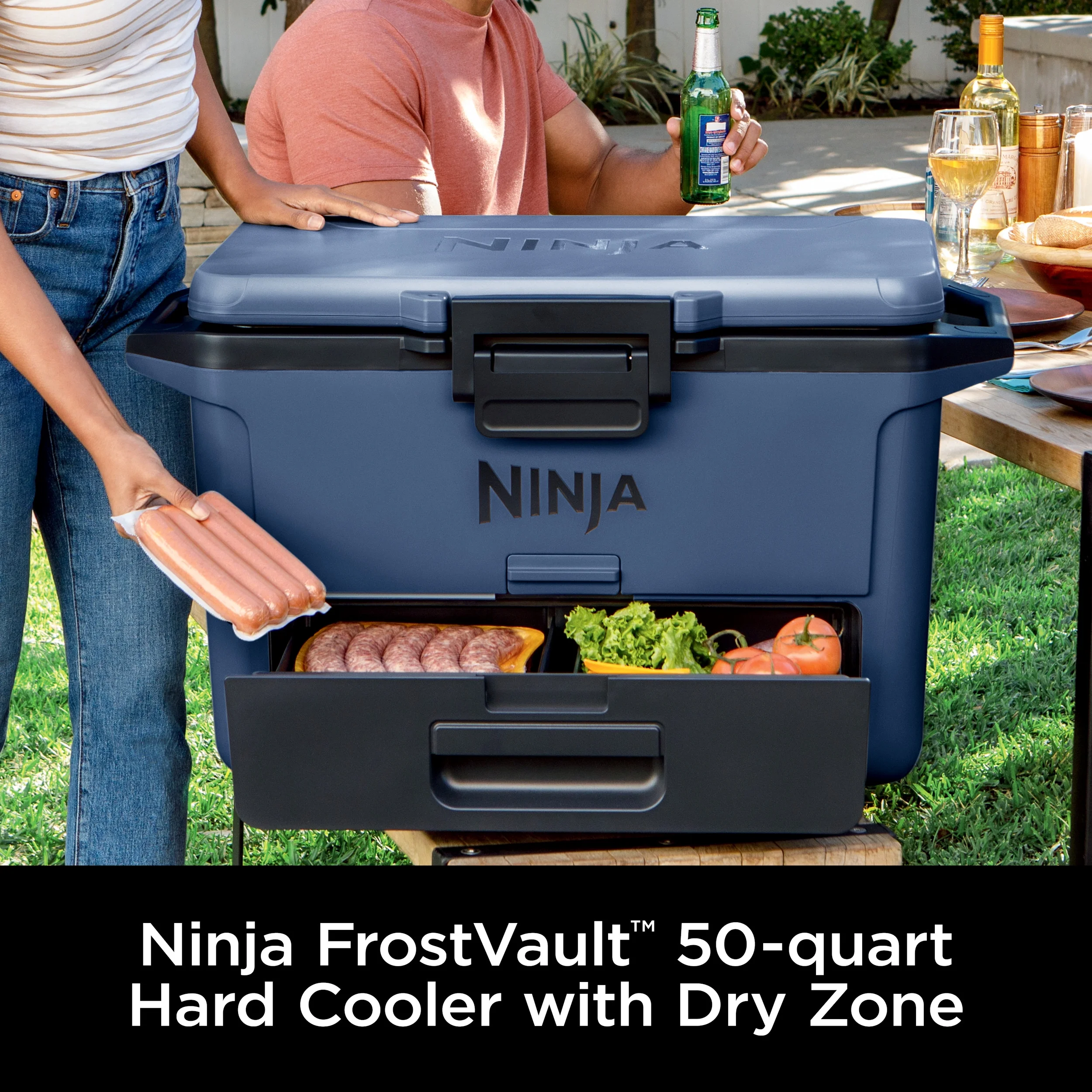 Ninja FrostVault 50qt Hard Cooler with Dry Zone, Gray, FB151GY - Image 30