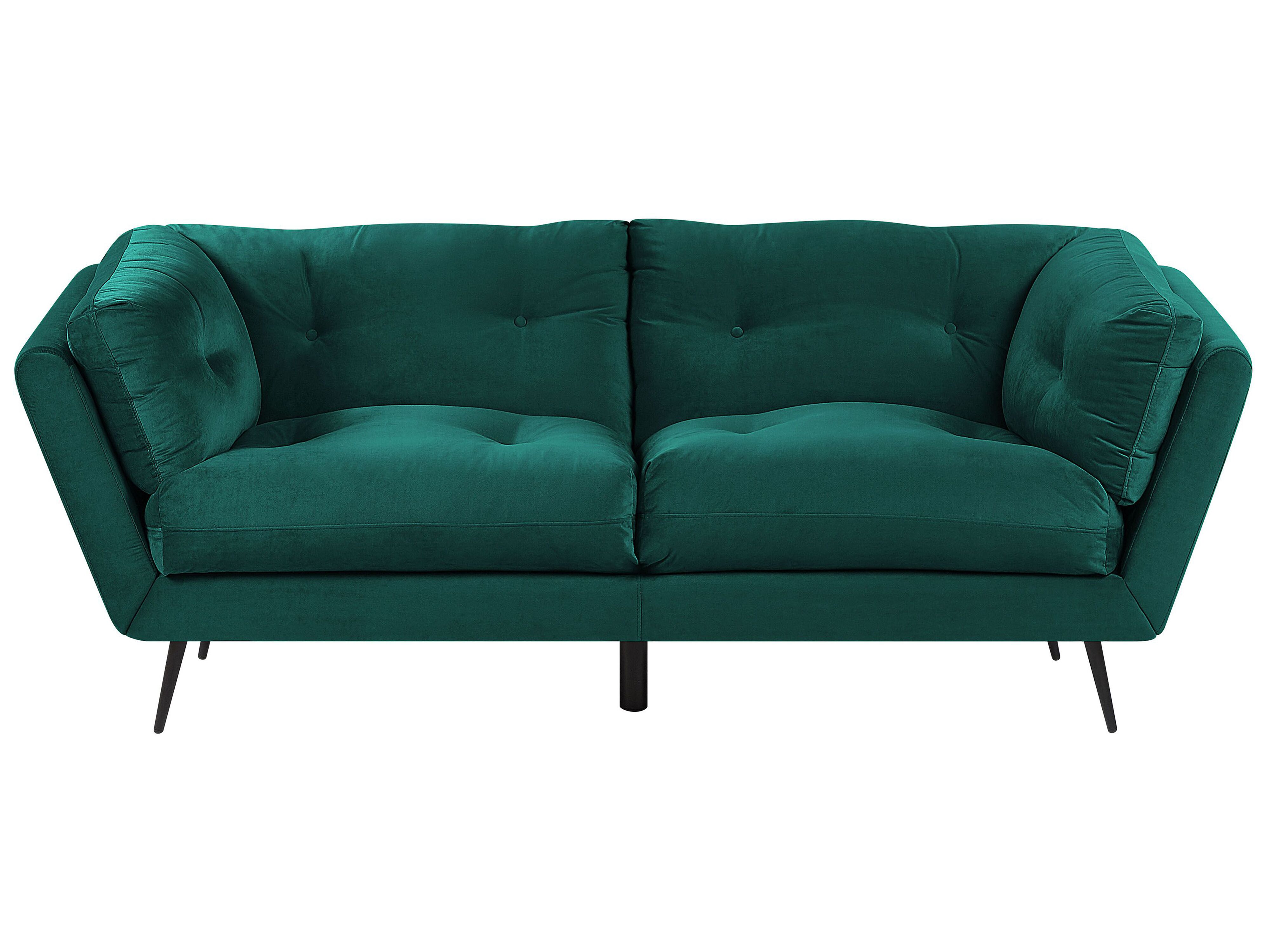 Sofa 3 Seater LENVIK Velvet Emerald Green