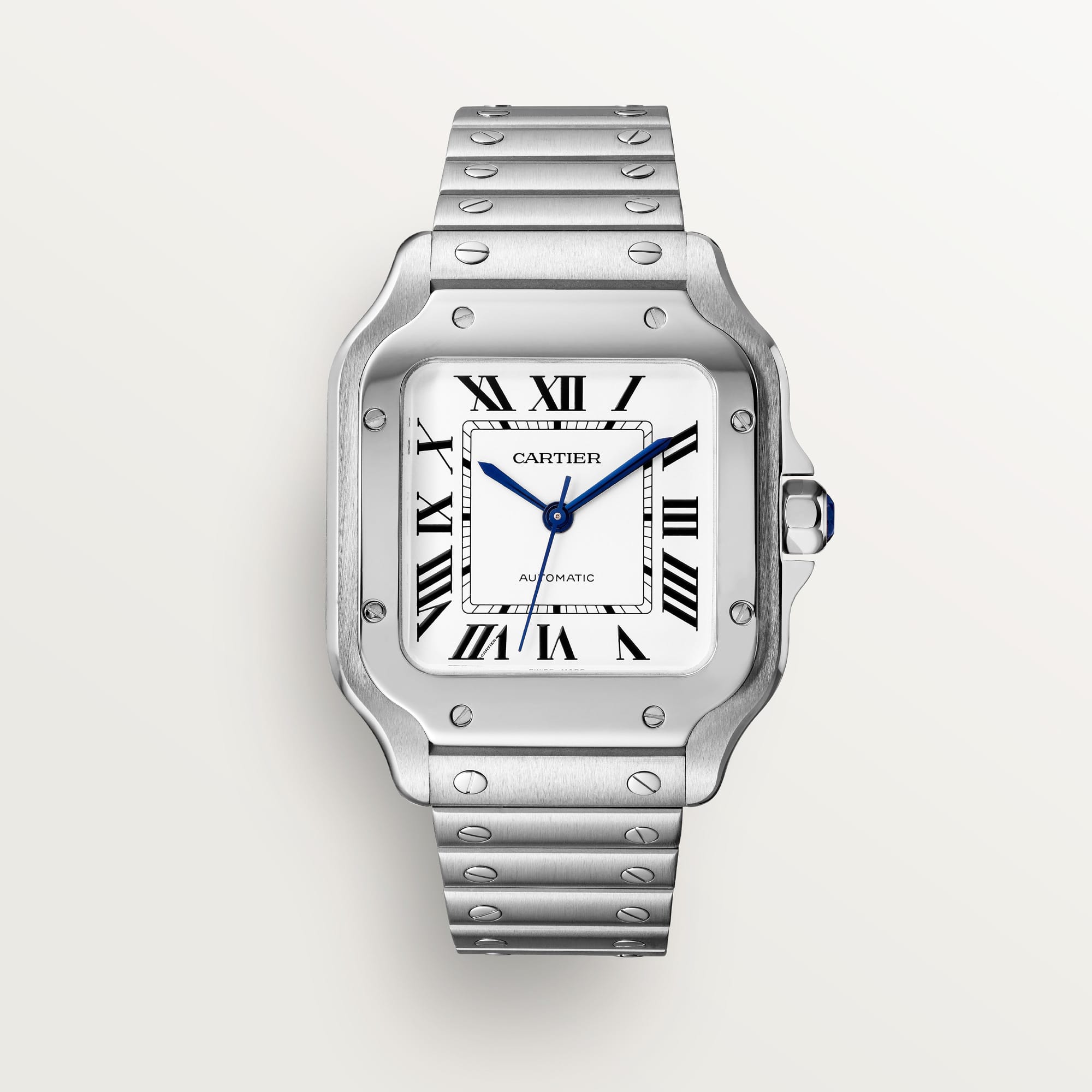 Fake Cartier watch Santos medium model Manufacture mechanical movement Steel Silver Dial WSSA0029 AF(1:1 replica) - Top club