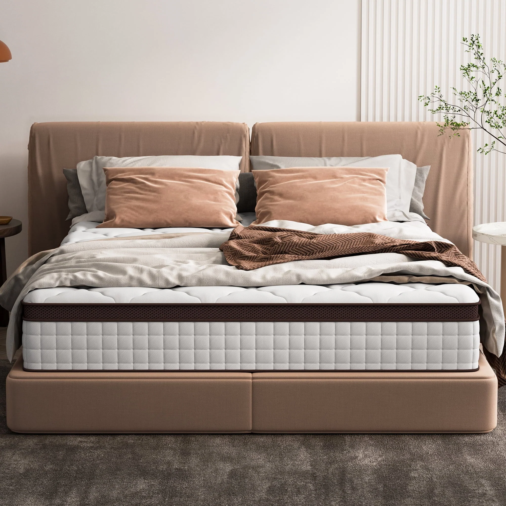 Full Size Mattress, Kescas 10 Inch Hybrid Mattress Full with Fiberglass Free, Memory Foam, Breathable Euro Pillow Top Mattress for Cooler Sleep Supportive & Pressure Relief, Medium Firm - Image 9