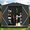 6' x 4' Outdoor Metal Storage Shed, Tools Storage Shed, Galvanized Steel Garden Shed with Lockable Doors, Outdoor Storage Shed for Backyard, Patio, Lawn, D8311 - Image 8