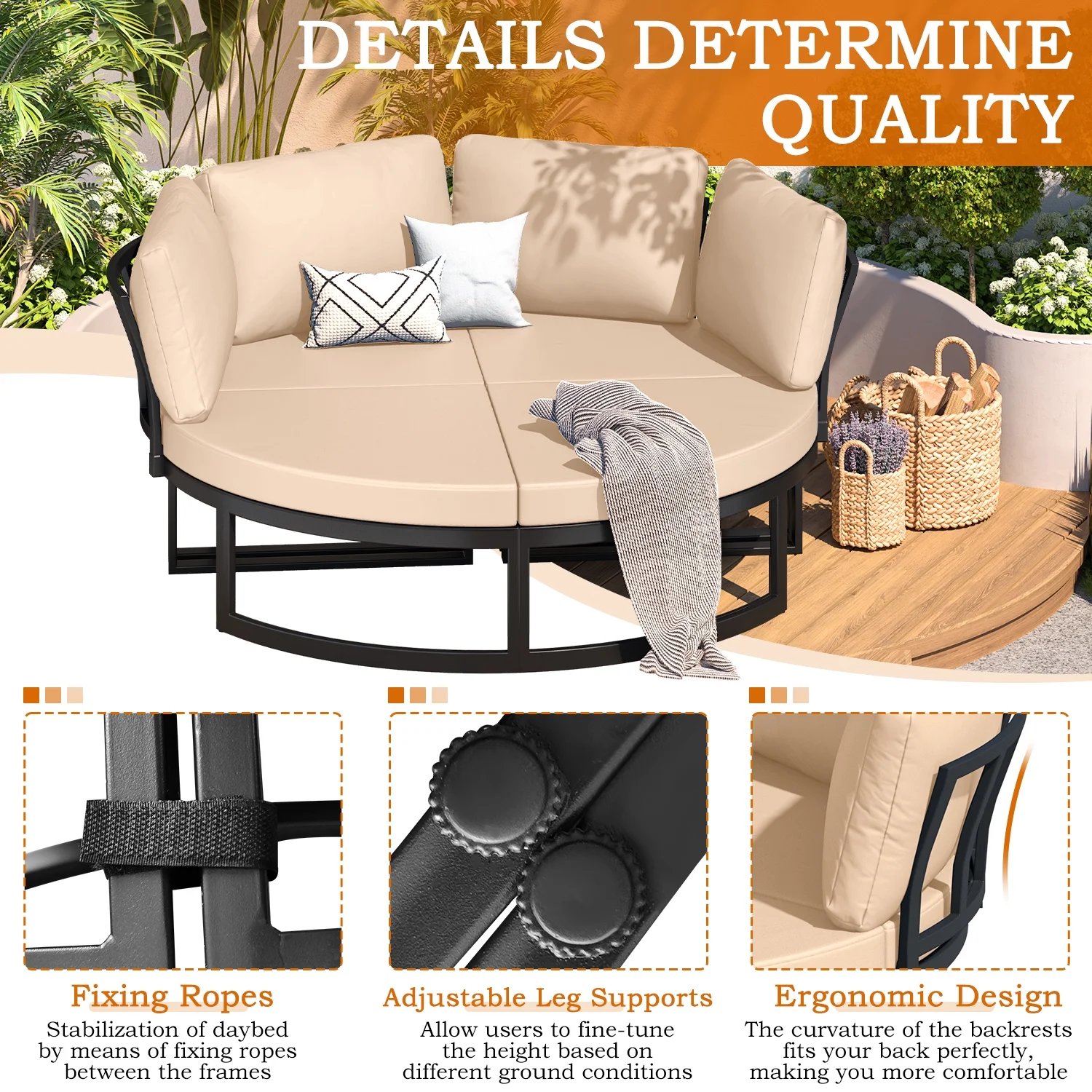 AECOJOY Metal Patio Furniture Set 73