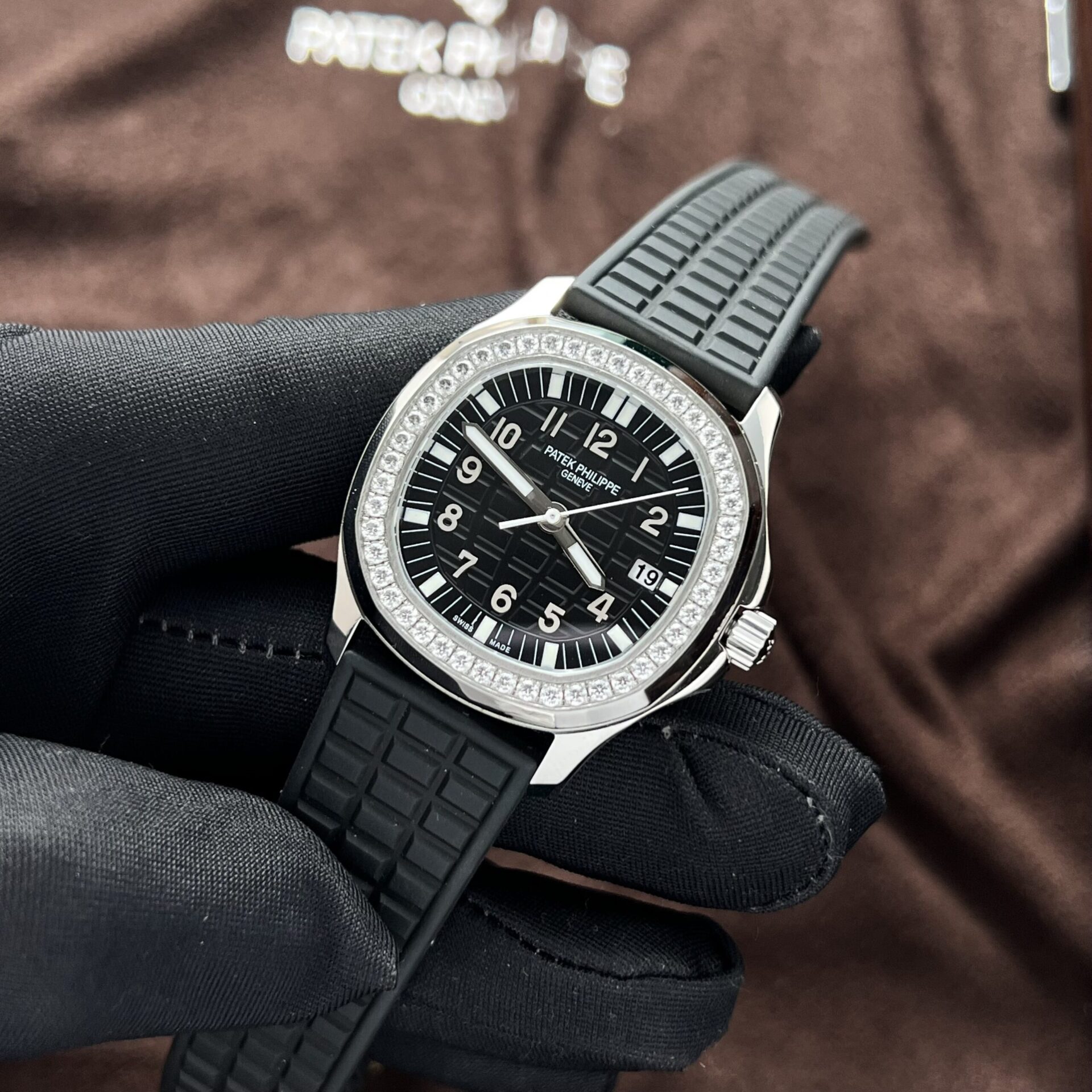 Patek Philippe Clone Watch Aquanaut 5067 Black Dial Rubber Strap PPF Factory 35.6mm - Elite Watch Atelier