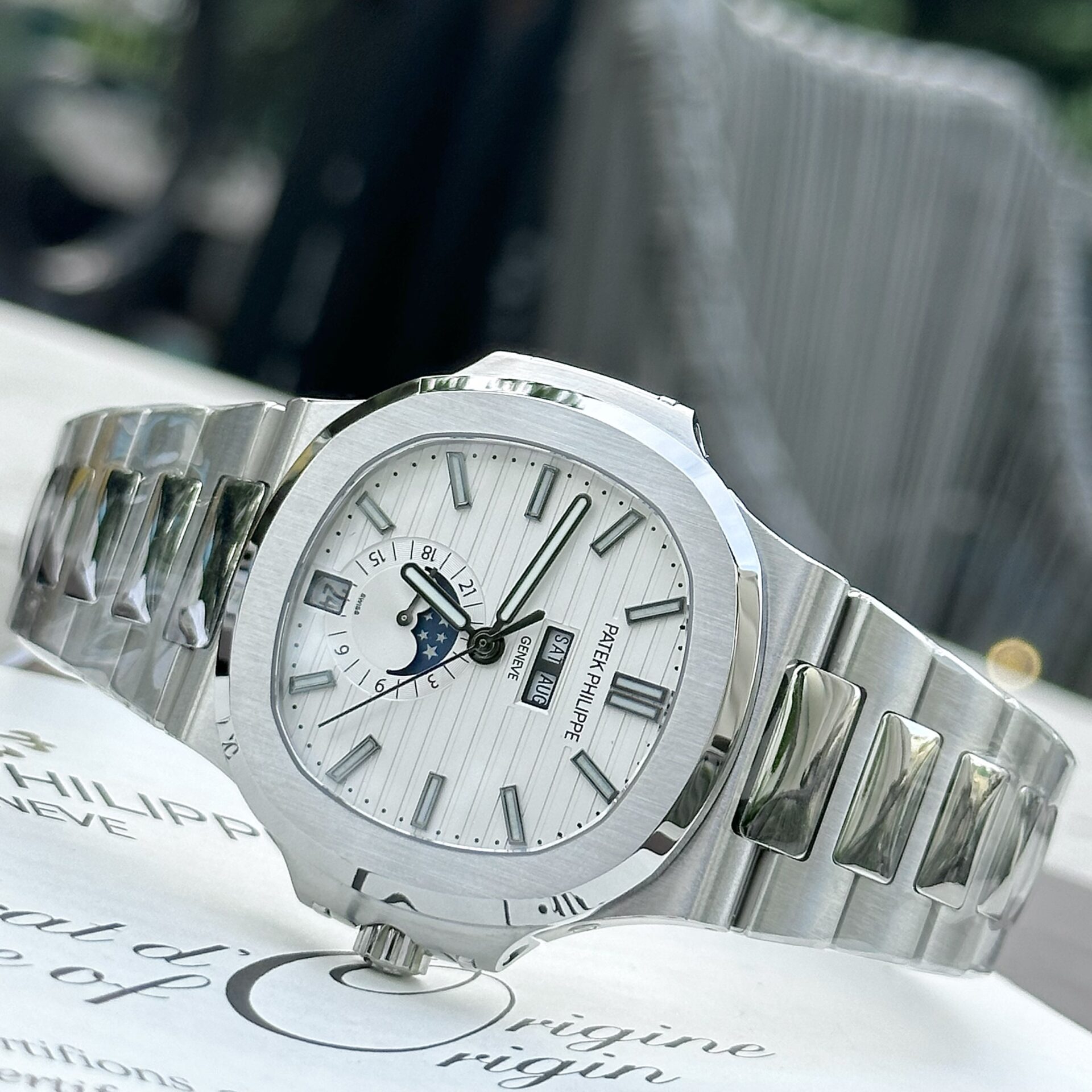 Patek Philippe Nautilus 5726 Replica 1:1 Watch White Dial PPF 40.5mm - Top club
