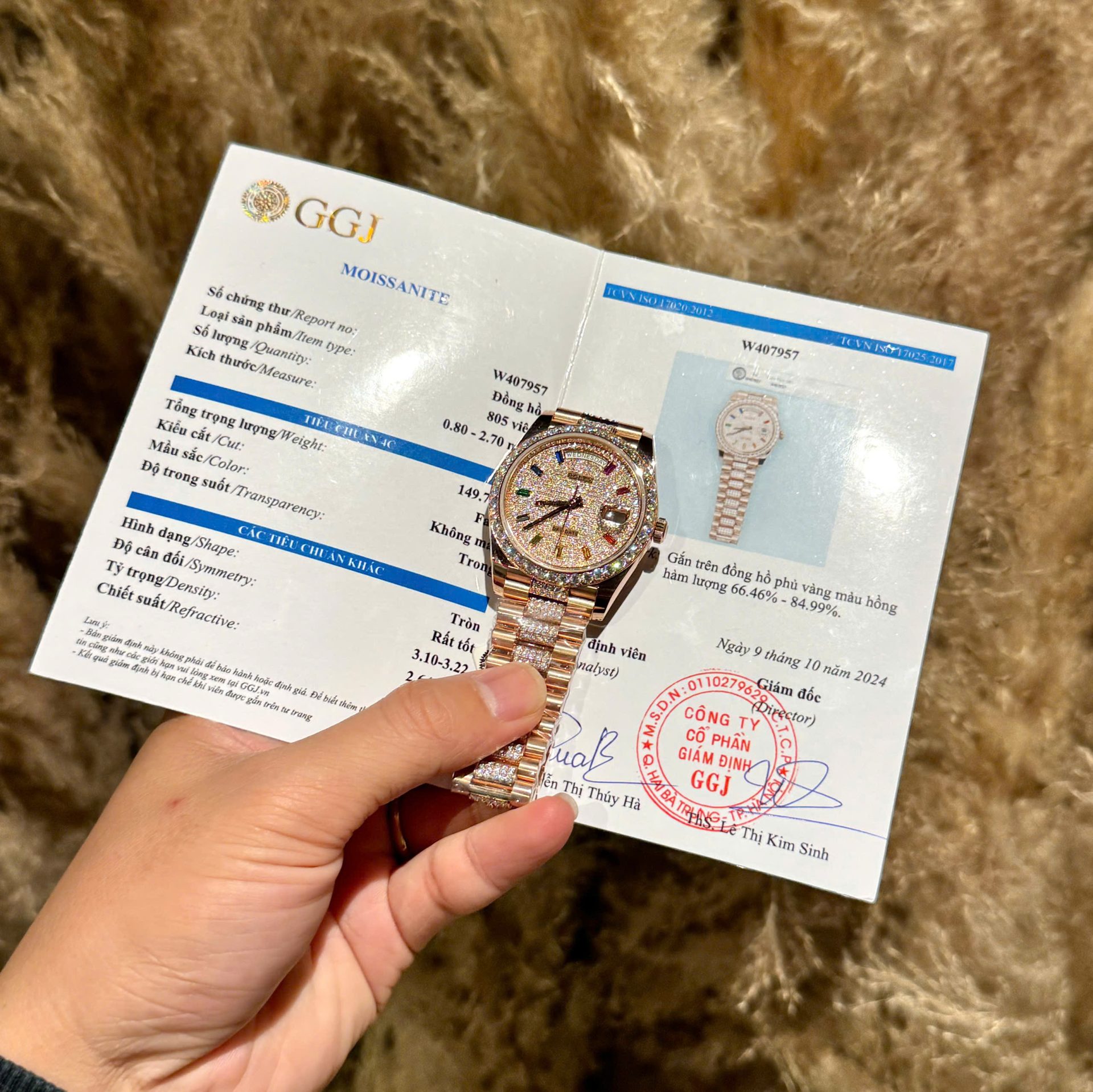 Rolex Day-Date Replica Watches Custom Moissanite Diamonds And Gold Wrapped 40mm - Elite Watch Atelier